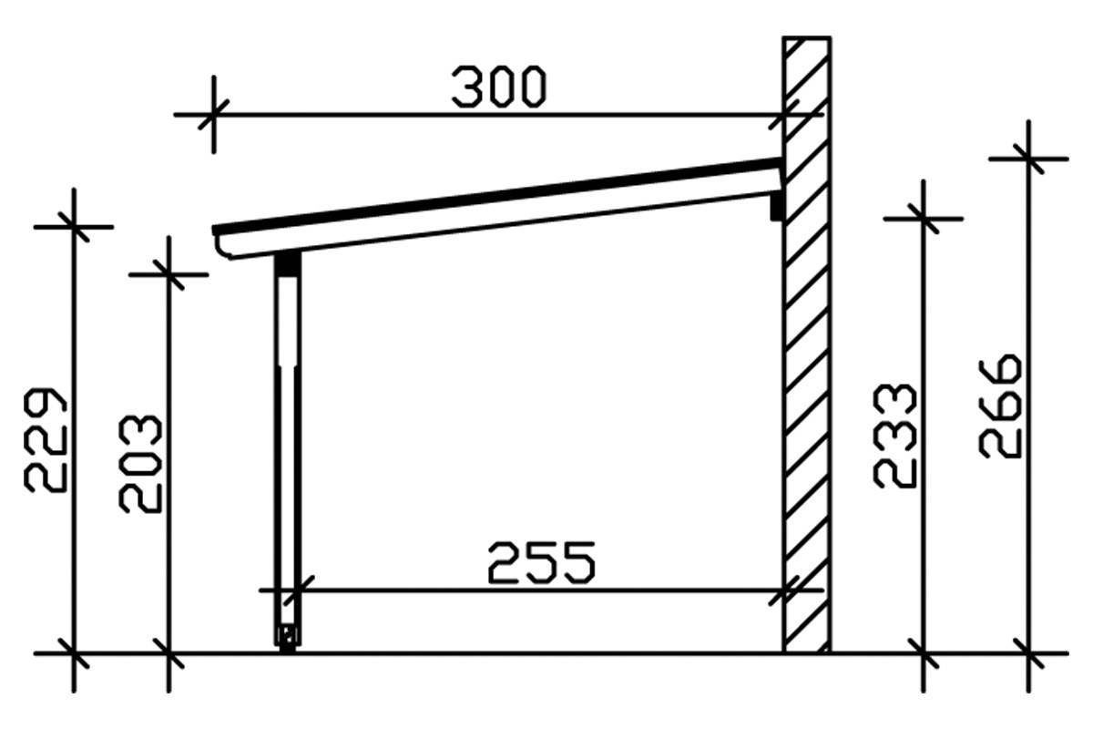 Skanholz Terrassendach »Rimini« 434 cm Breite, verschiedene Tiefen