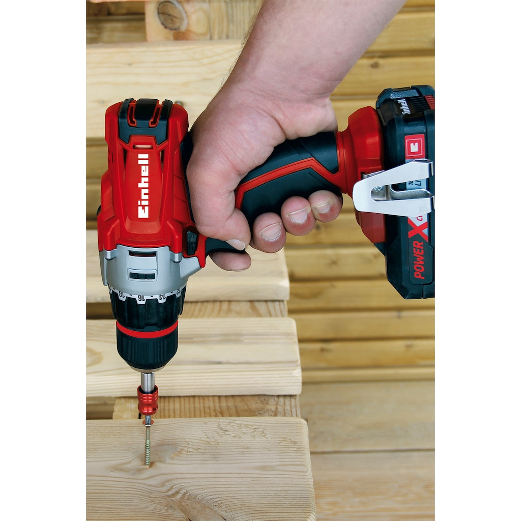 Einhell Akku-Bohrschrauber »TE-CD 18/2 Li Kit«, Power X-Change, inkl. 2 Akkus 18V/1,5Ah, Ladegerät und Koffer