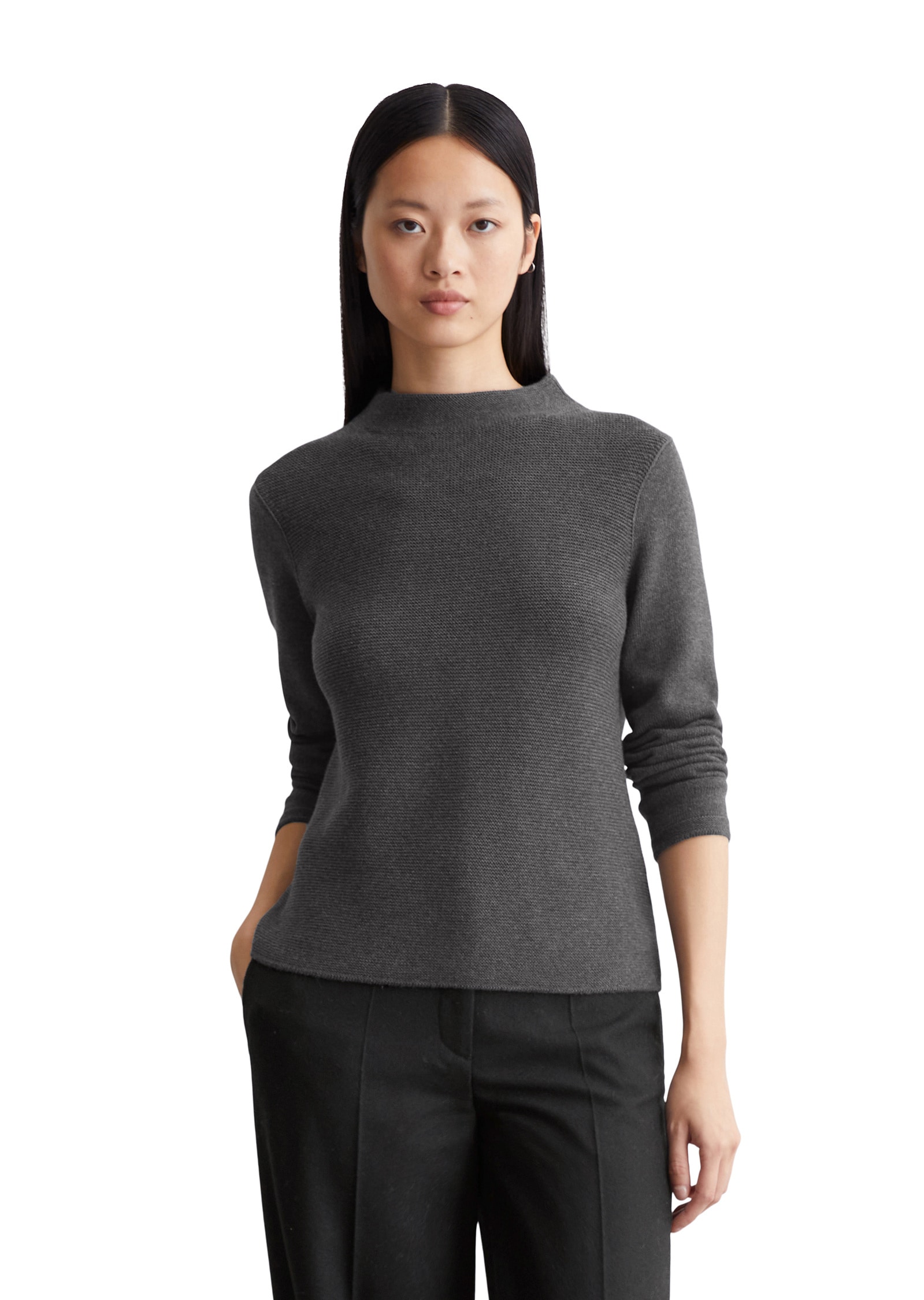 Stehkragenpullover »aus Organic Cotton«