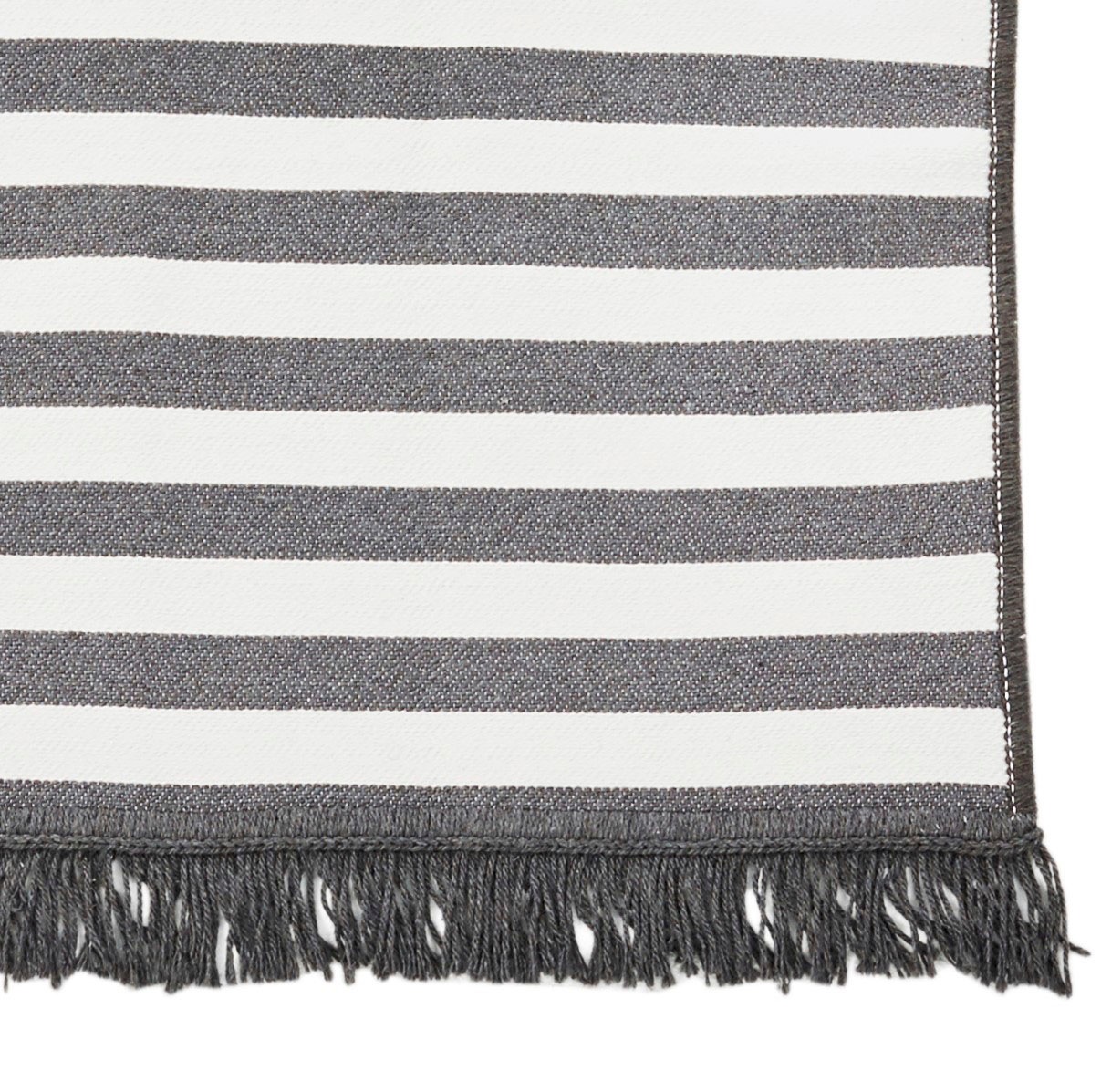 done.® Teppich »OUTSIDE«, rechteckig, 10 mm Höhe, Flachgewebe, gestreift, mit Fransen, In- und Outdoor geeignet