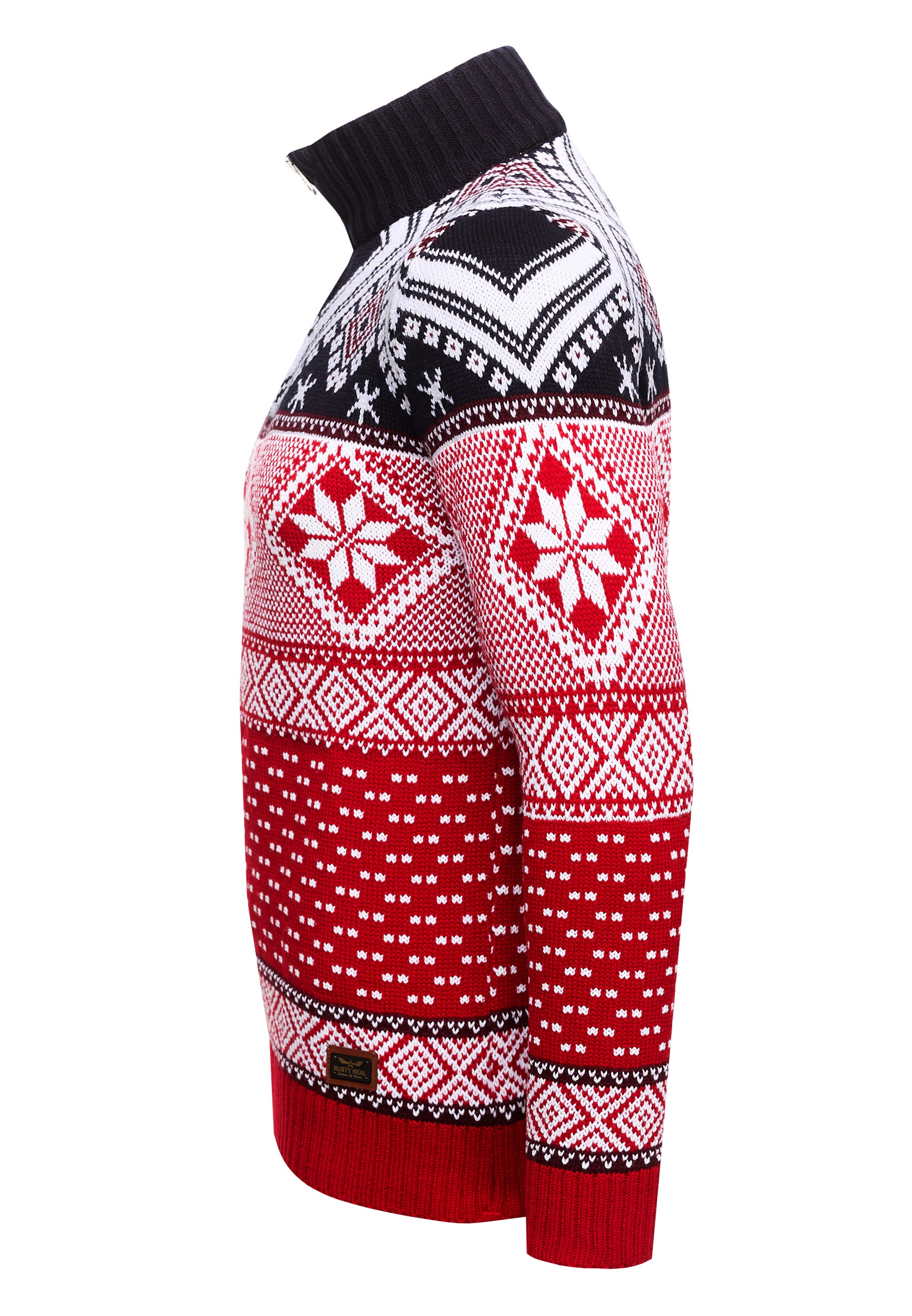Rusty Neal Strickpullover, mit winterlichem Muster