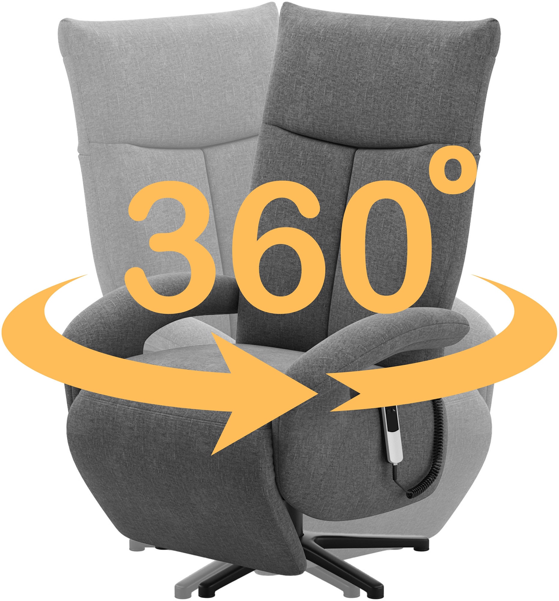 Home affaire TV-Sessel »Rochelle«, (1 St.), TV-Sessel mit Drehfunktion 360 Grad