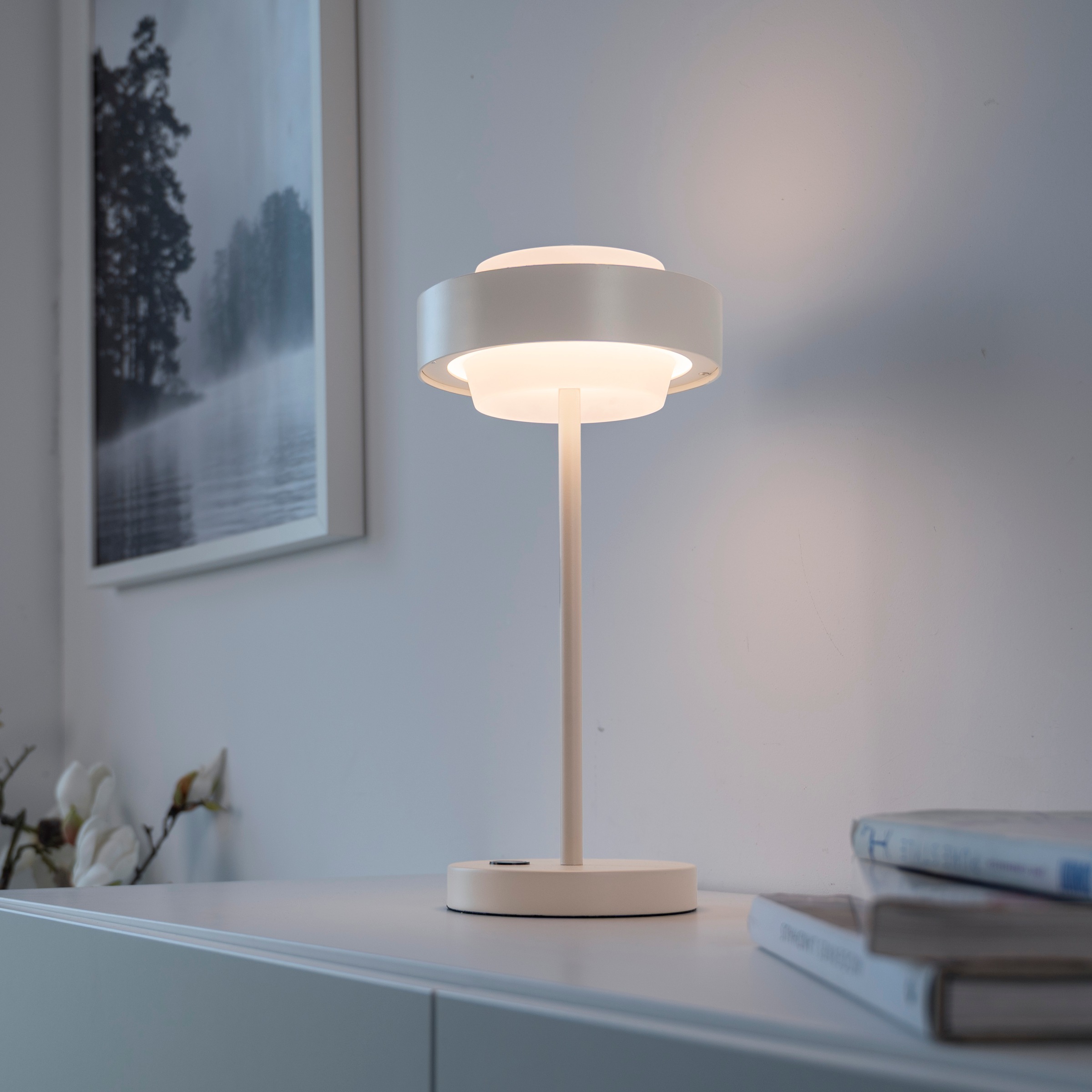 SCHÖNER WOHNEN-Kollektion LED Tischleuchte »ELMO« LED-Board 1 Stk. Warmweiß SCHÖNER WOHNEN Kollektion, Touchdimmer, Memoryfunktion