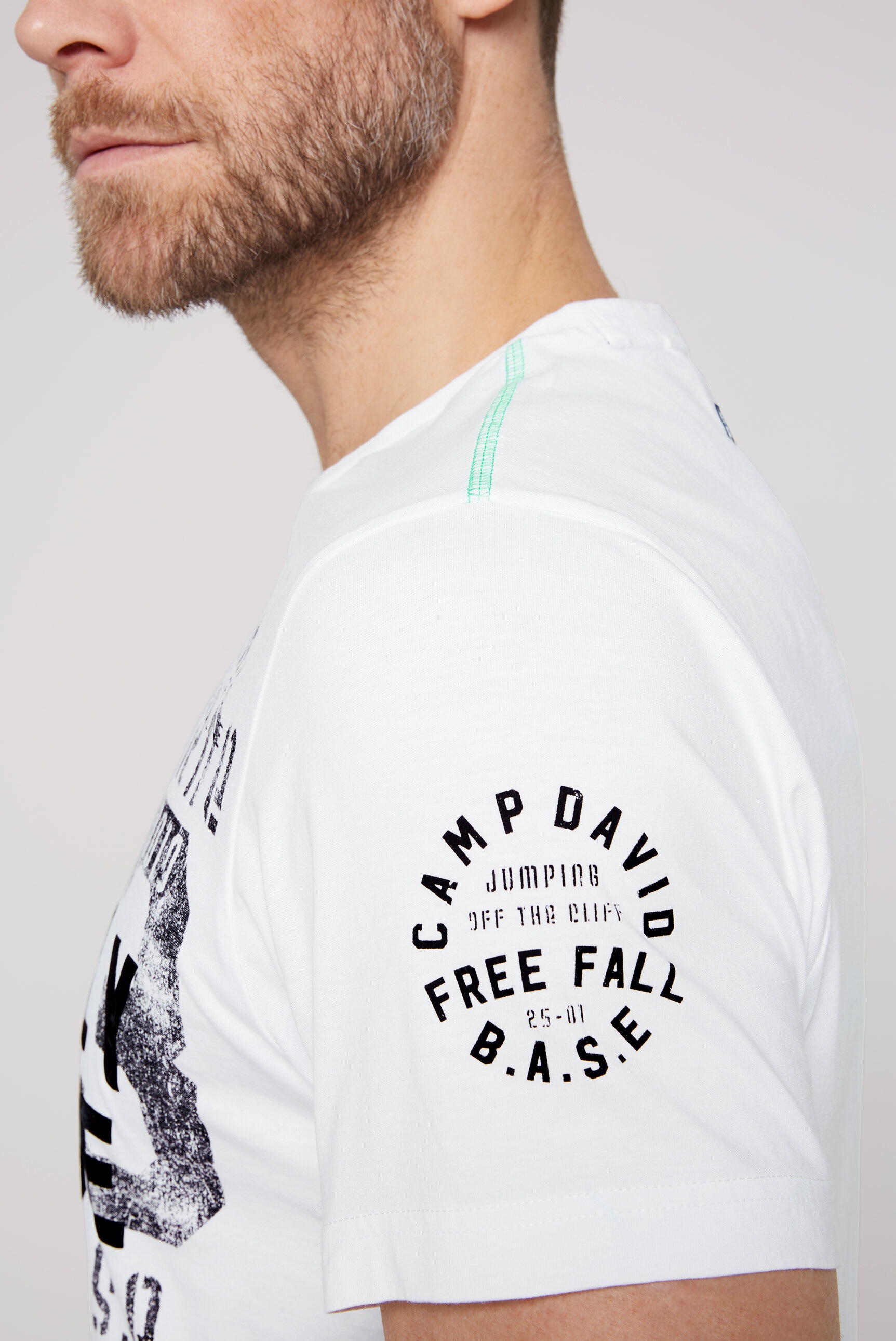 CAMP DAVID Rundhalsshirt, aus Baumwolle