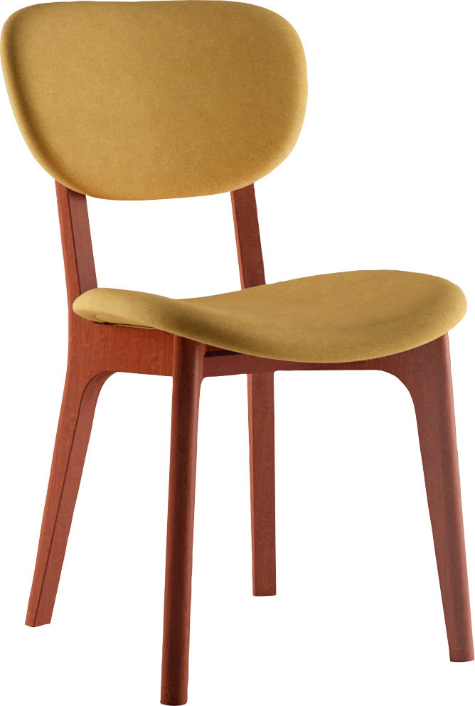 INOSIGN Stuhl »COZY Made in Italy«, (Set), 2 St., Microfaser, Gestell in Buche, Kirsch- oder Nussbaum, Massivholz, Design Stuhl