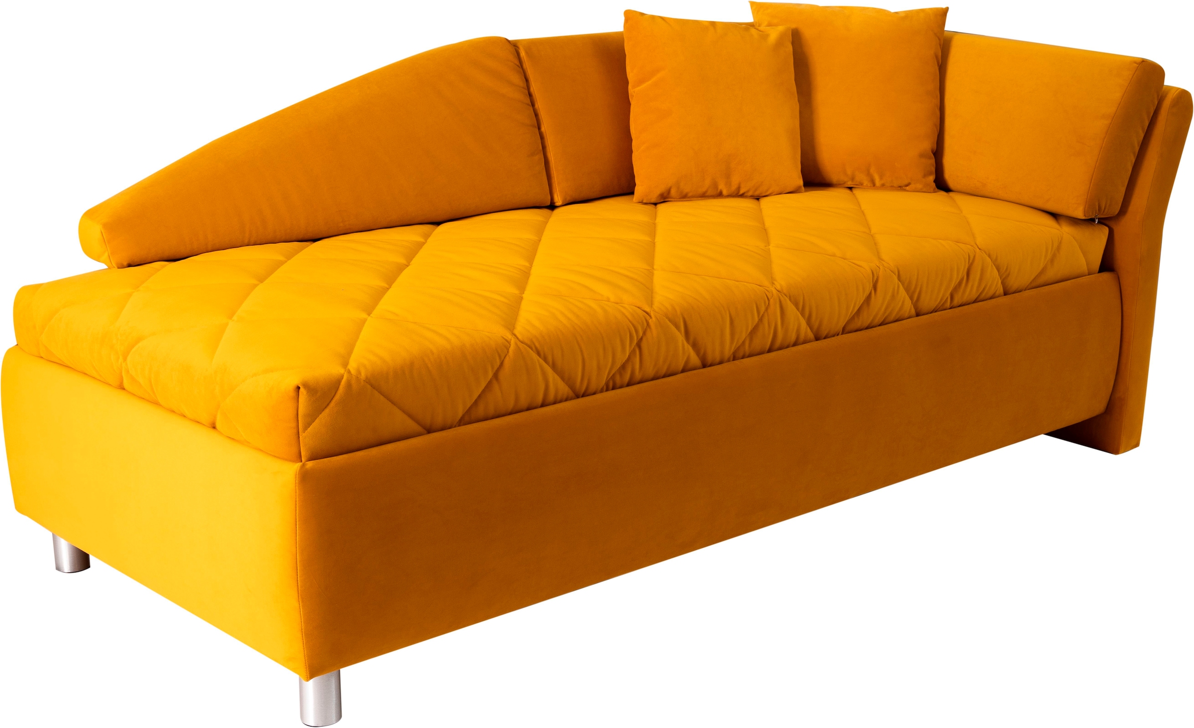 alina Schlafsofa, Bettkasten, Zierkissen-Set aus: 2 Stk. 40x40cm, 1 Stk. 30x30cm