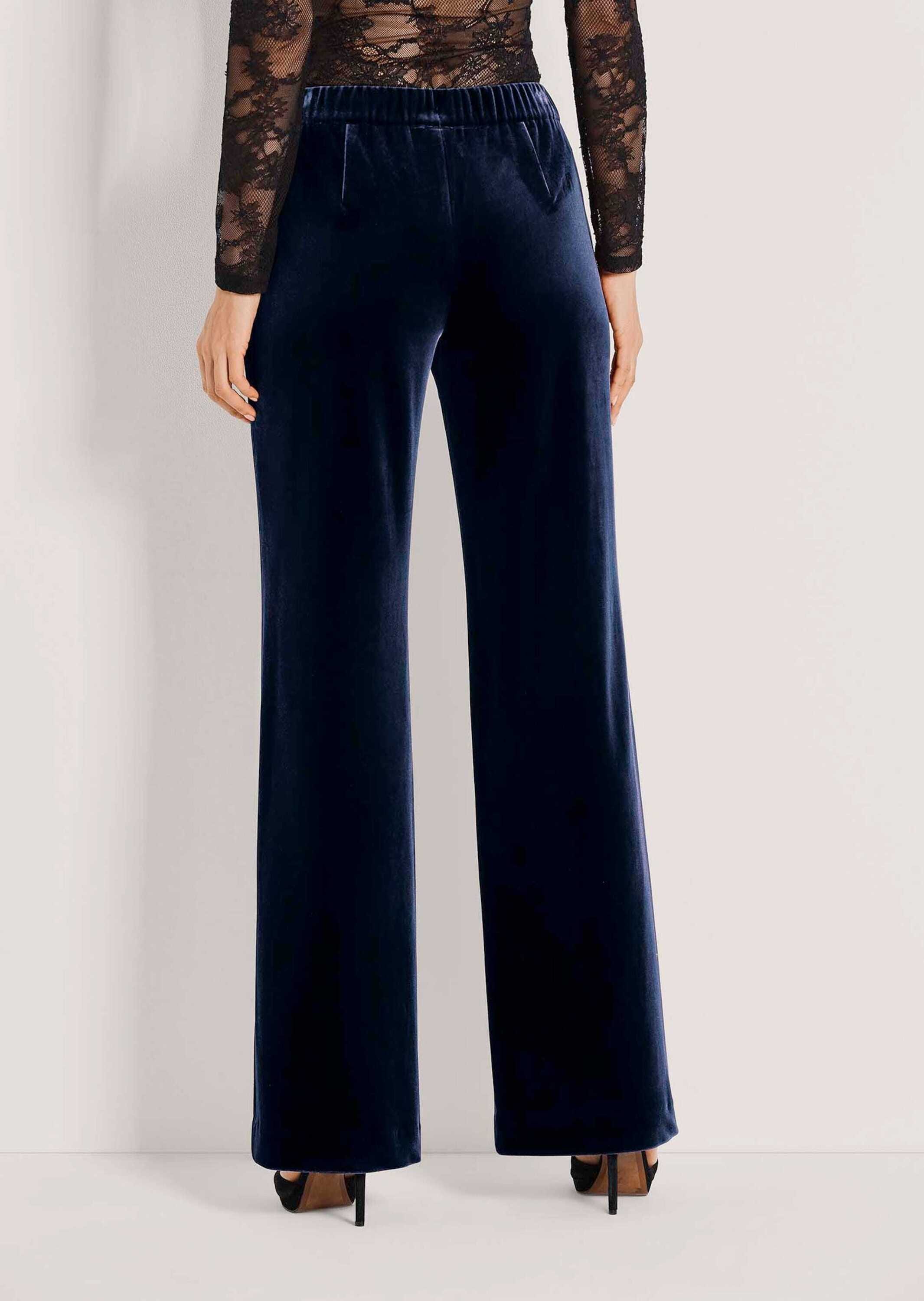 MADELEINE Stoffhose »Samthose Weite Samthose mit elastischem Bund«