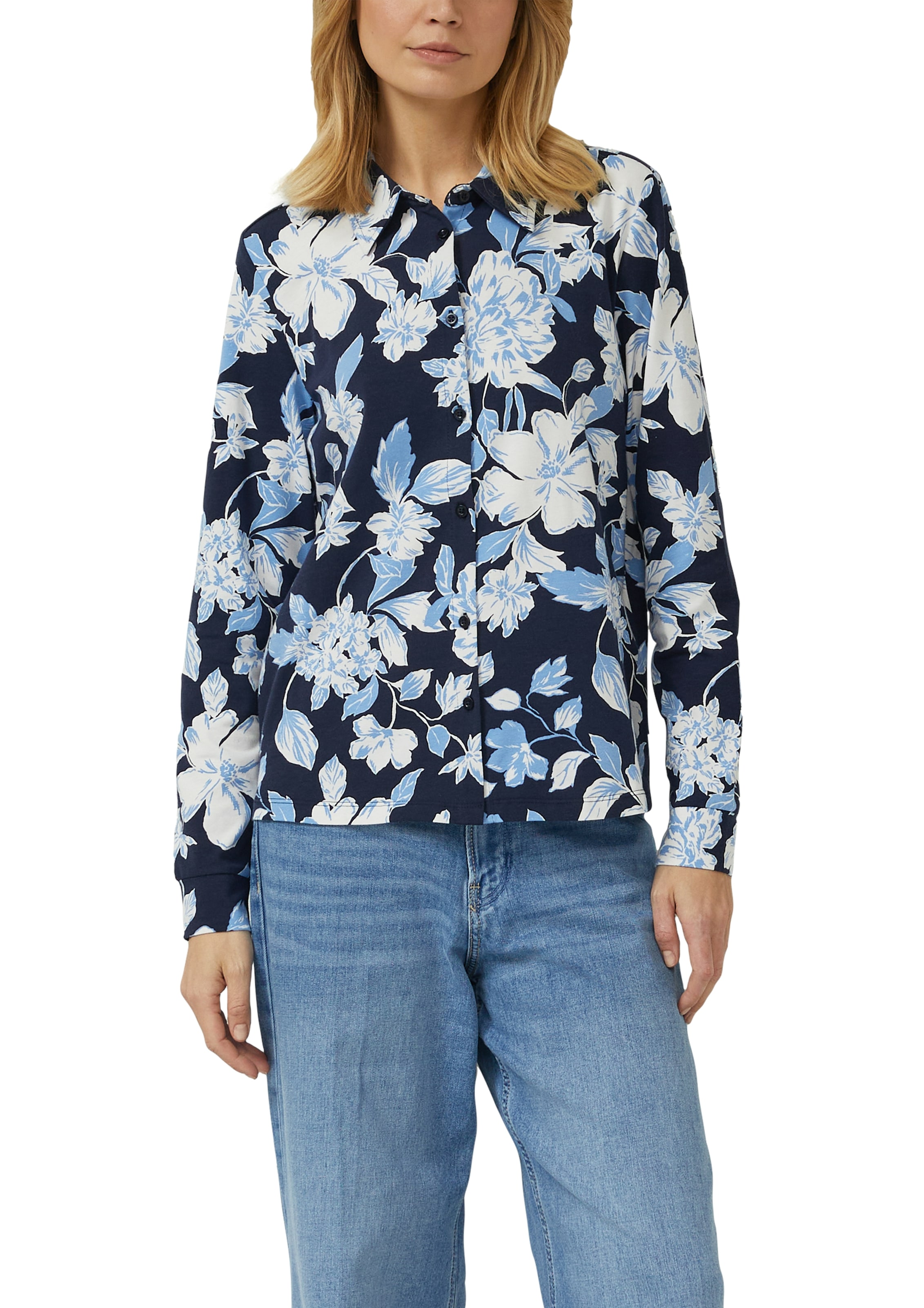 s.Oliver Langarmbluse mit Allover-Druck günstig online kaufen