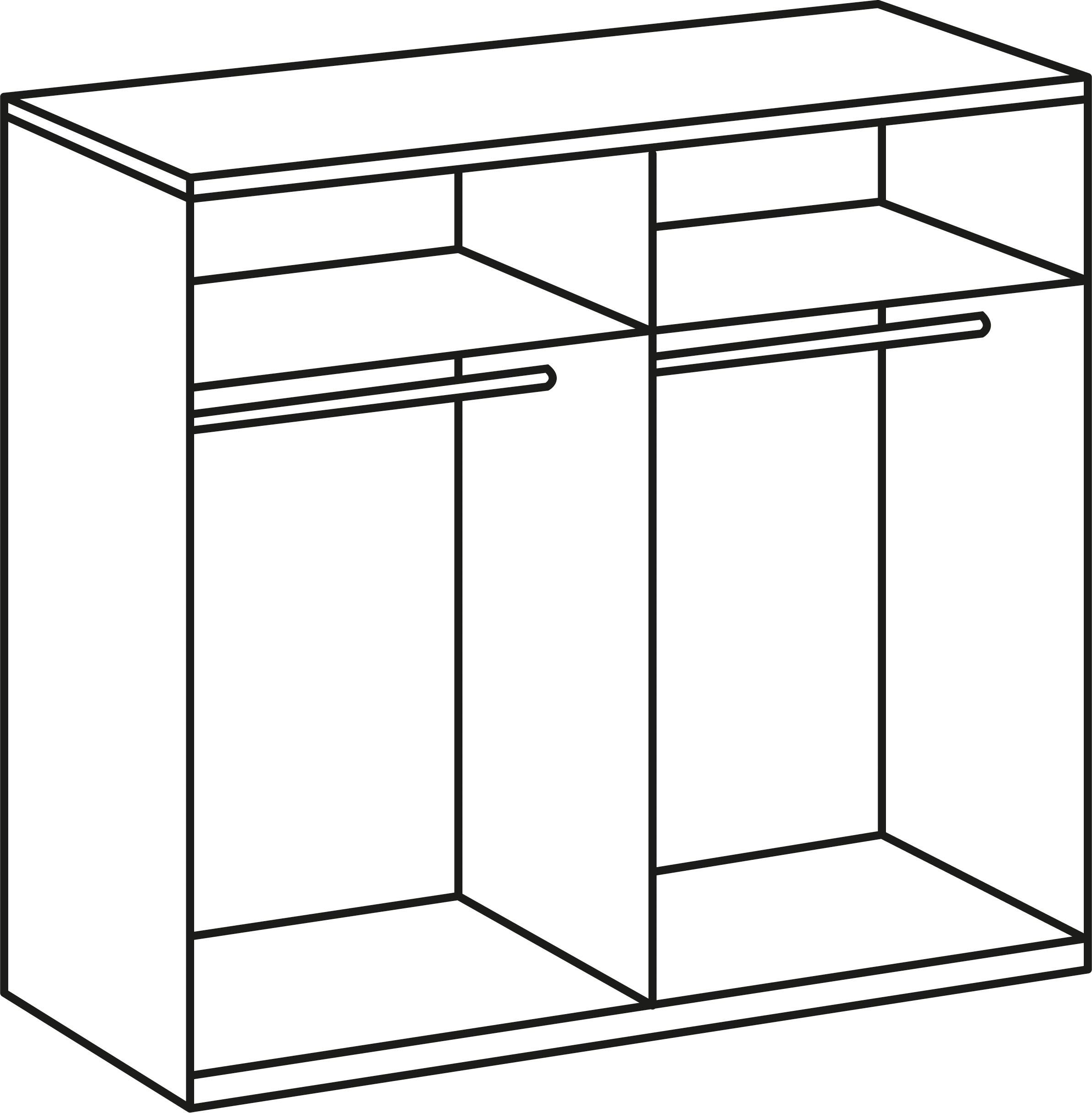 Wimex Kleiderschrank »New York, Wäscheschrank, Garderobe, Aufbewahrung«, in vielen Breiten, individuelles Stauraumwunder, Höhe 208 oder 236cm