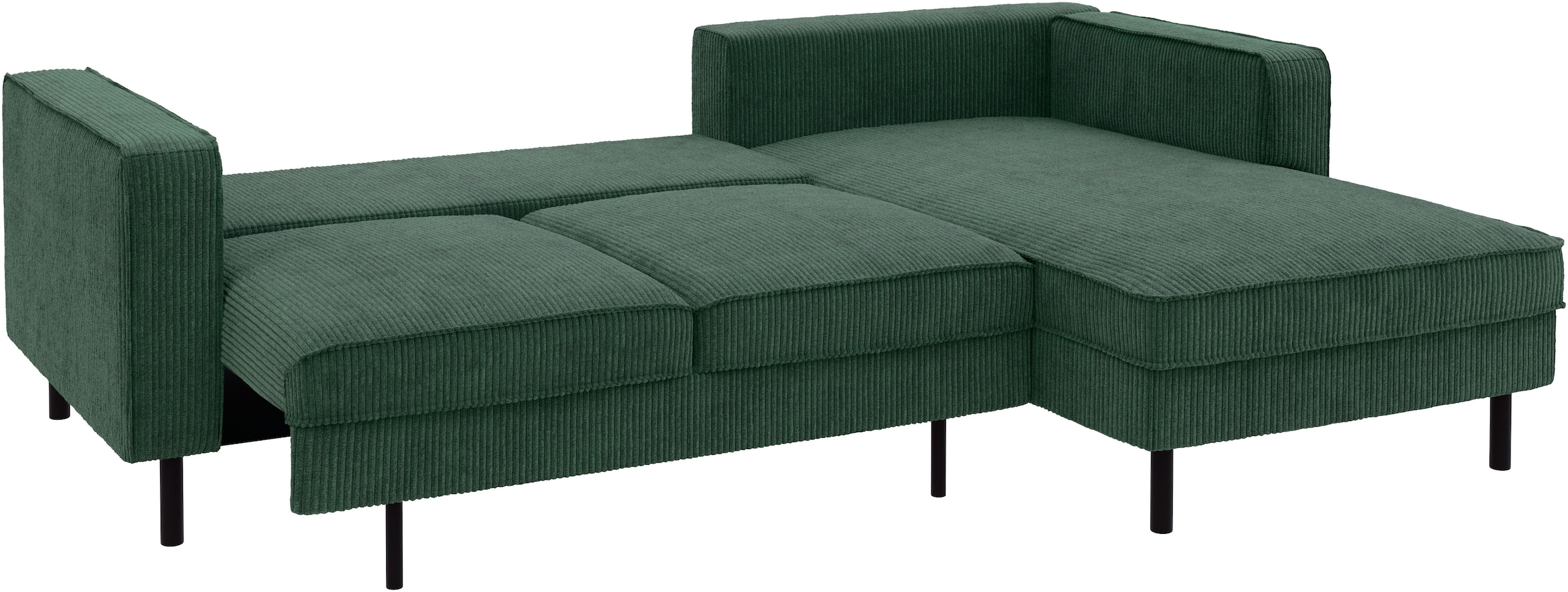 TRENDMANUFAKTUR Ecksofa »Watkins, Couch wahlweise mit Schlaffunktion & Bettkasten, auch in Cord«, Recamiere beidseitig montierbar, Sofa in L-Form, Breite 232 cm