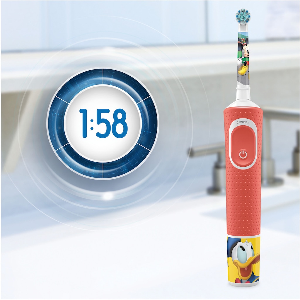 Oral-B Elektrische Kinderzahnbürste »Kids Mickey«, 1 St. Aufsteckbürsten