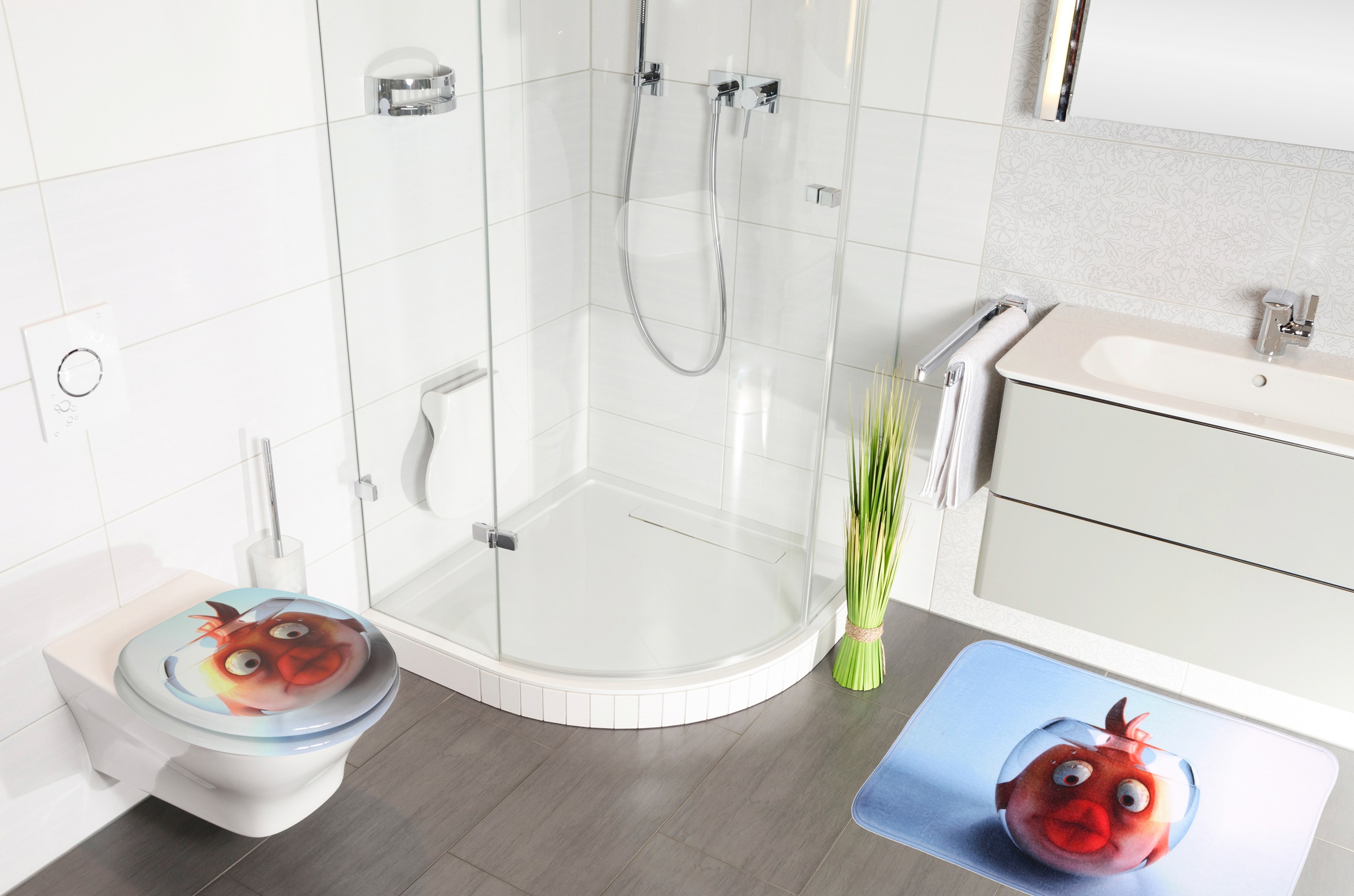 Sanilo Badaccessoire-Set "Goldfisch" bestehend aus WC-Sitz, Badteppich und günstig online kaufen