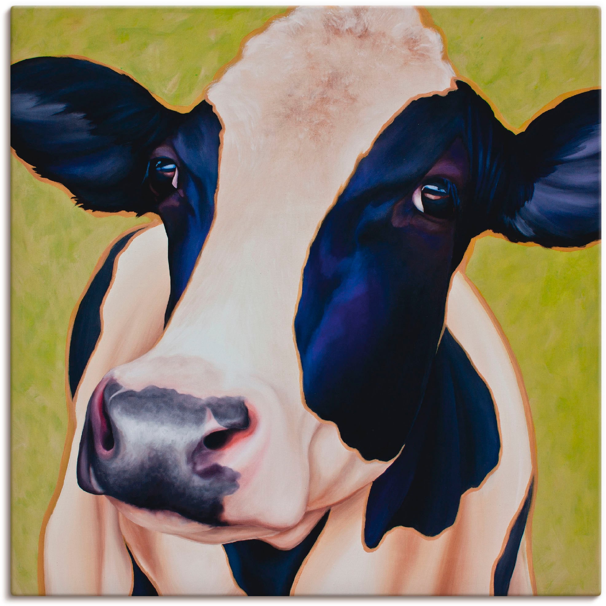Artland Leinwandbild "Kuh Paula", Haustiere, (1 St.), auf Keilrahmen gespannt