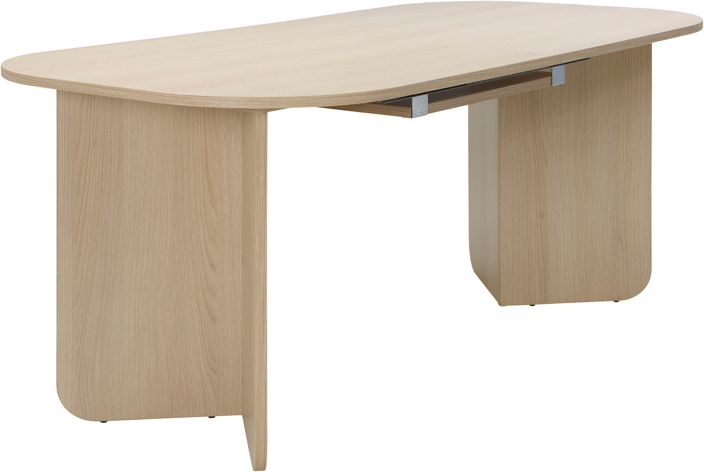 Esstisch TOM TAILOR HOME "ROUNDED TABLE", beige (light oak, light oak, light oak), B:260cm H:76cm T:90cm, Tische, Esstisch, Tischplatte und -beine mit gerundeten Ecken. 3