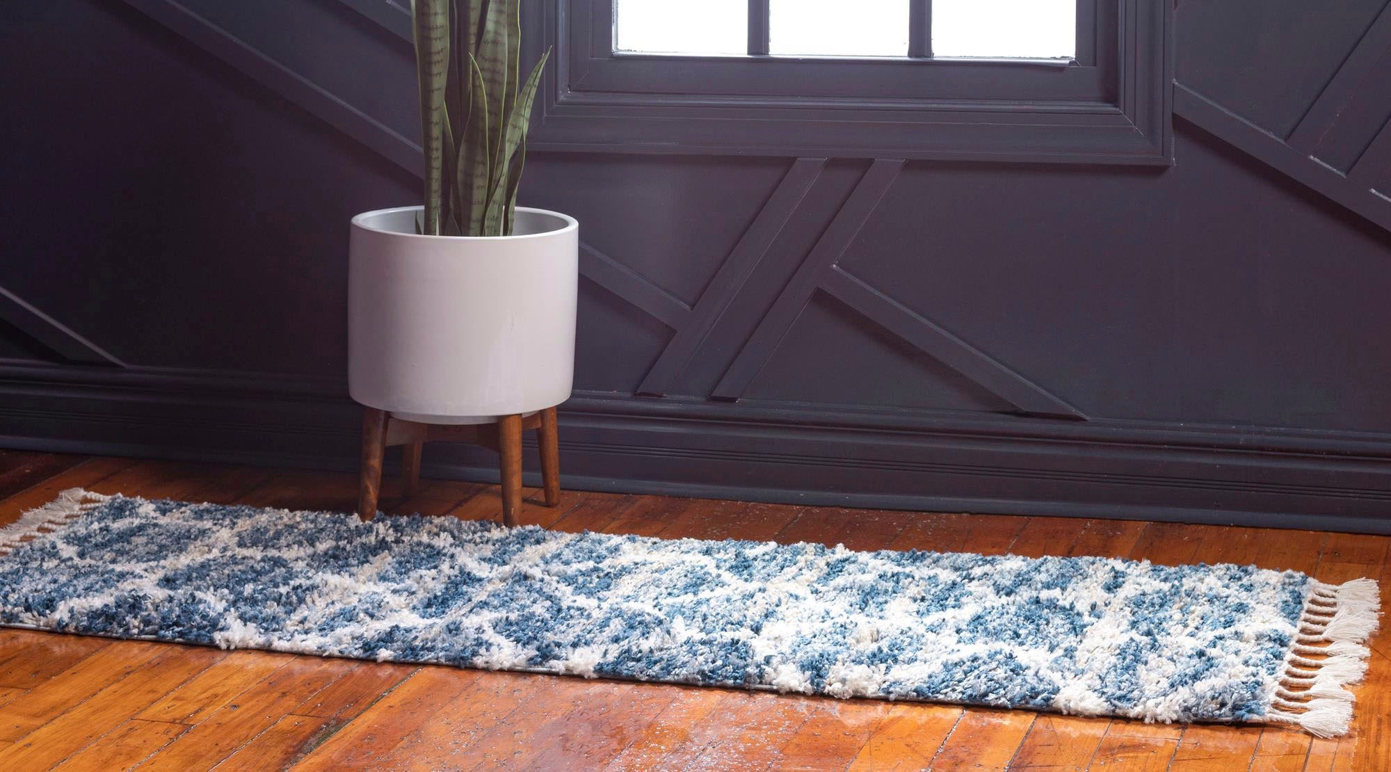 Myflair Möbel & Accessoires Hochflor-Läufer »Top Shag Lagerräumung«, rechteckig, 32 mm Höhe, Teppich-Läufer, gewebt, melierte Optik, weich & kuschelig, mit Fransen