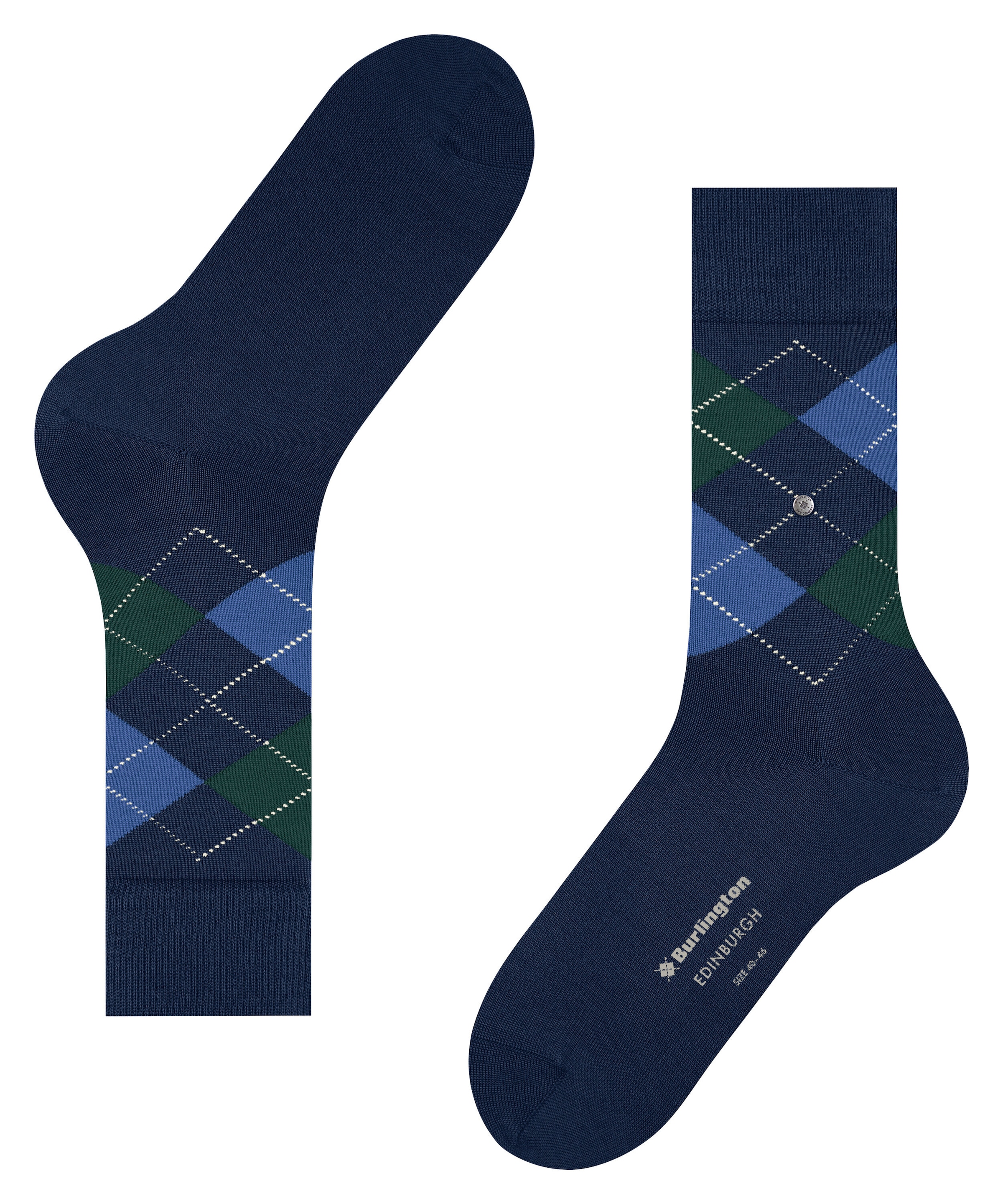 Burlington Socken »Edinburgh« Einheitsgröße 40-46, klassisches Argyle-Muster, wärmende Wollmischung