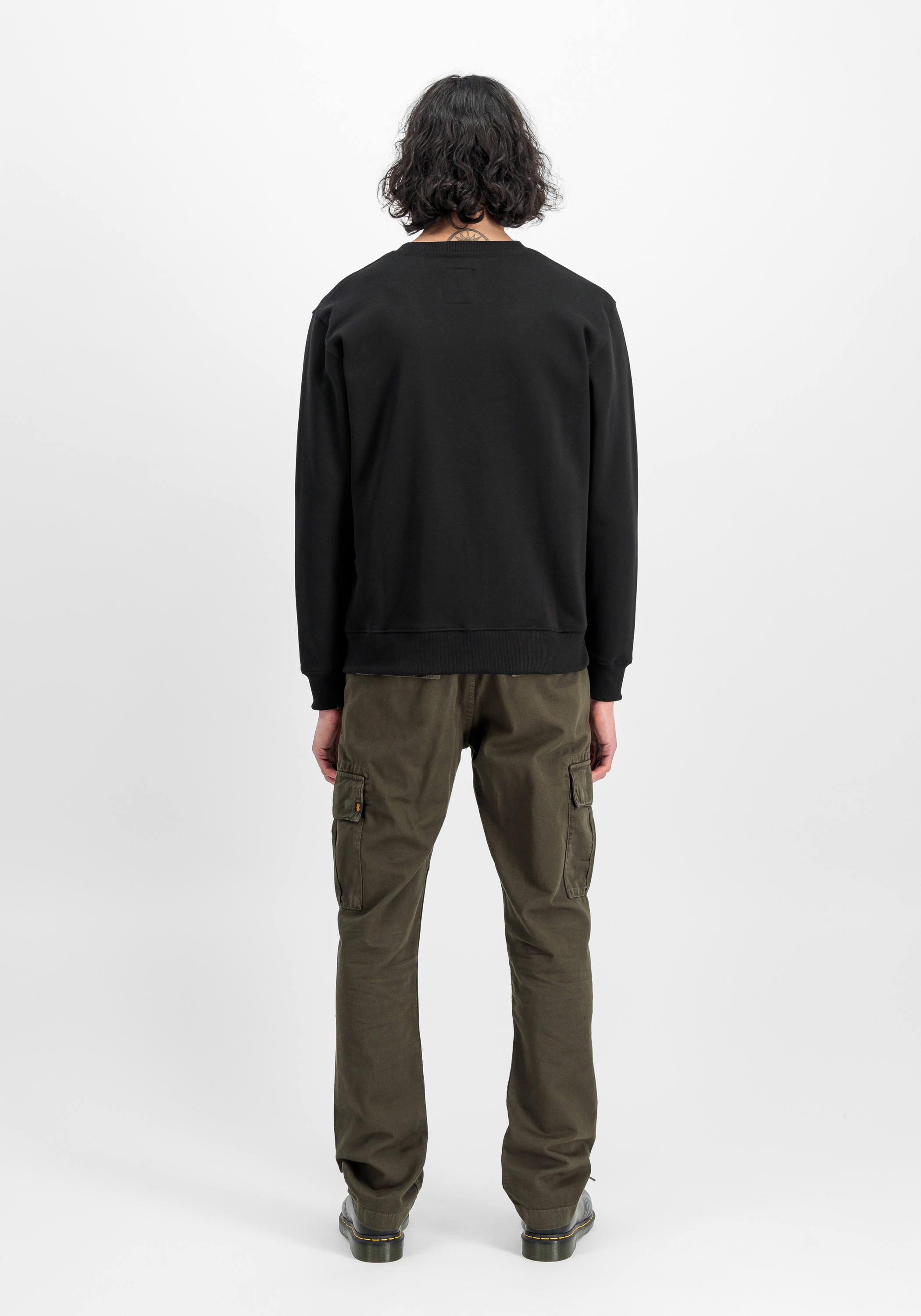 Cargohose ALPHA INDUSTRIES "Agent Pant", Herren, Gr. 31, Normalgrößen, schwarz (schwarz olive), Obermaterial: 100% Baumwolle; Futter: 100% Baumwolle, Hosen Cargohose 3