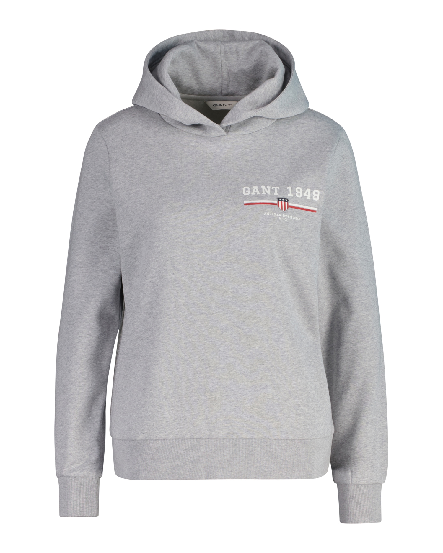 Gant Hoodie "REG GRAPHIC HOODIE", gerippte Abschlüsse, Kapuze ohne Kordel günstig online kaufen