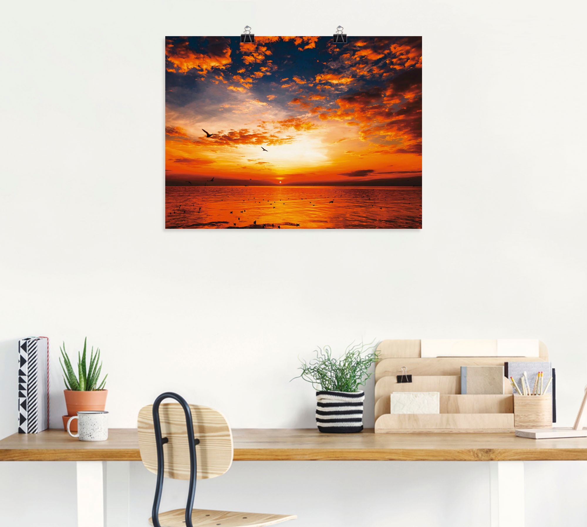 Artland Wandbild »Sonnenuntergang am Strand«, Sonnenaufgang & -untergang, (1 St.), als Leinwandbild, Poster, Wandaufkleber in verschied. Größen