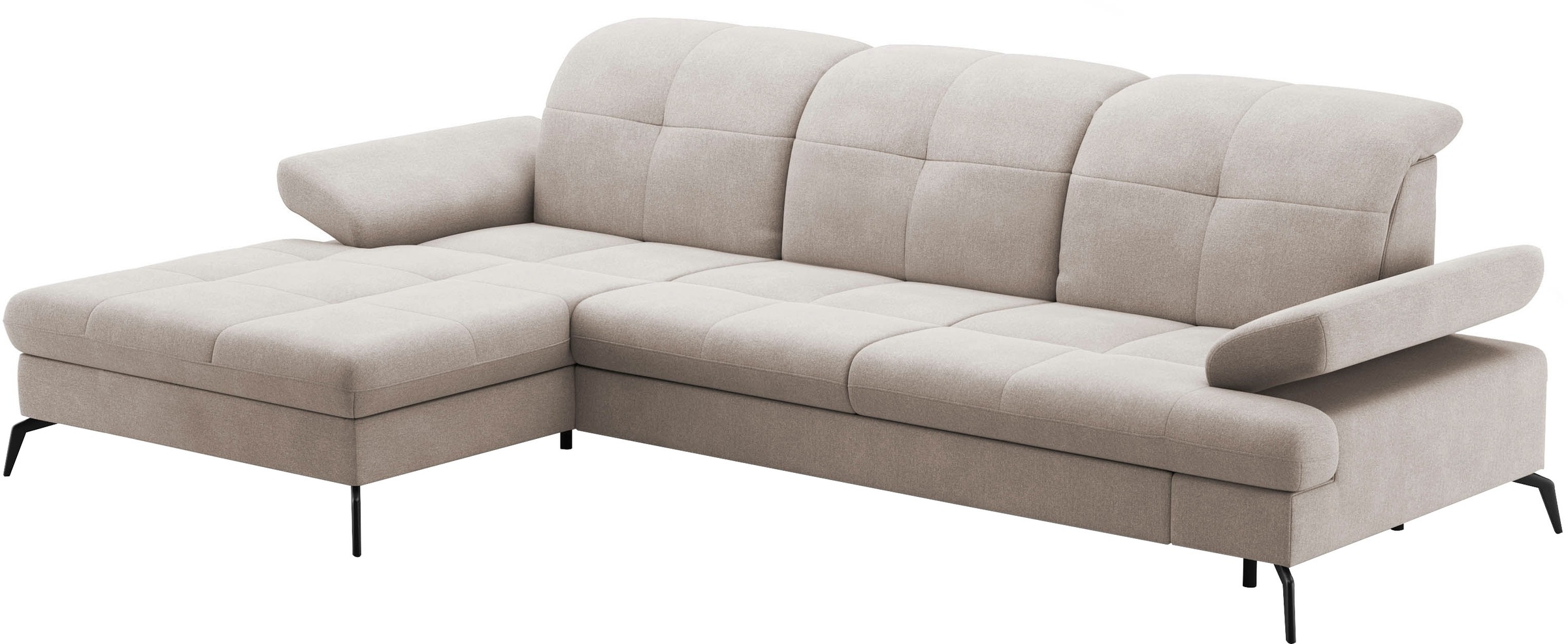 sit&more Ecksofa »Amica, L-Form, inkl. Sitztiefenverstellung & Armteilverstellung«, wahlweise mit Bettfunktion, Bettkasten und Kopfteilverstellung