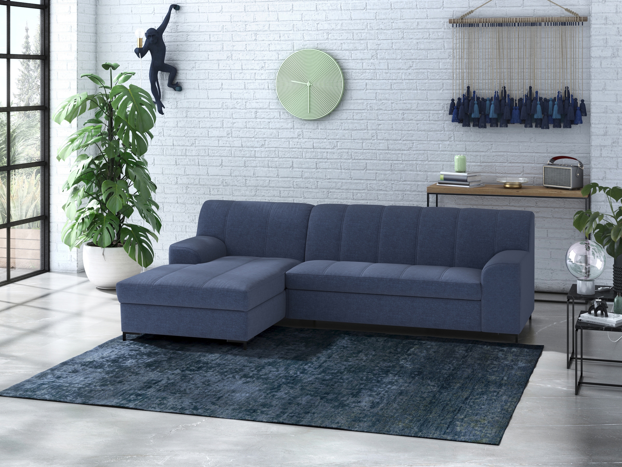 Home affaire Ecksofa "Balme L-Form" Inkl. Zierkissen, wahlweise mit Bettfun günstig online kaufen