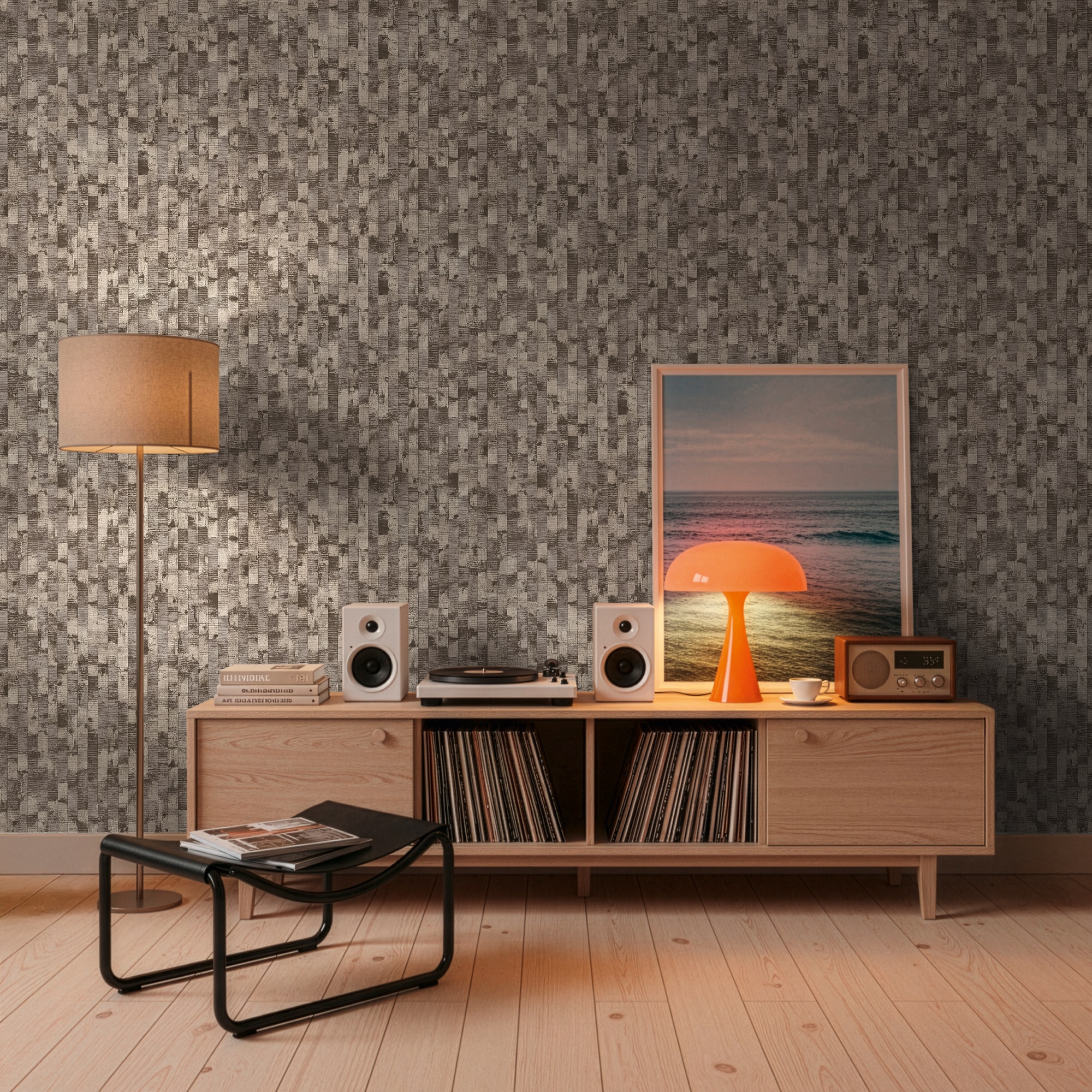 living walls Vliestapete "Vibes & Styles Daniel – Urban Lines Vliestapete" Holz leicht strukturiert Moderne Holzoptik mit feiner Struktur und dezentem Glanzeffekt