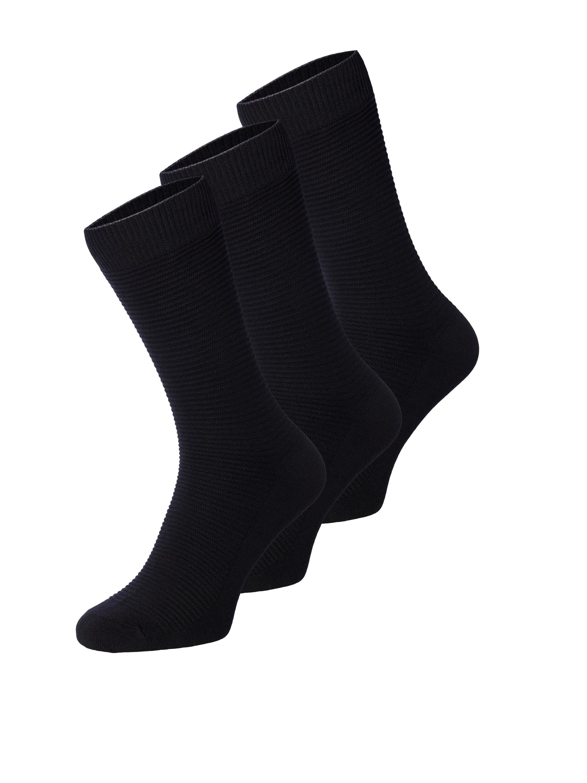 JACK & JONES Ribbed  3-pack Socks Men Black