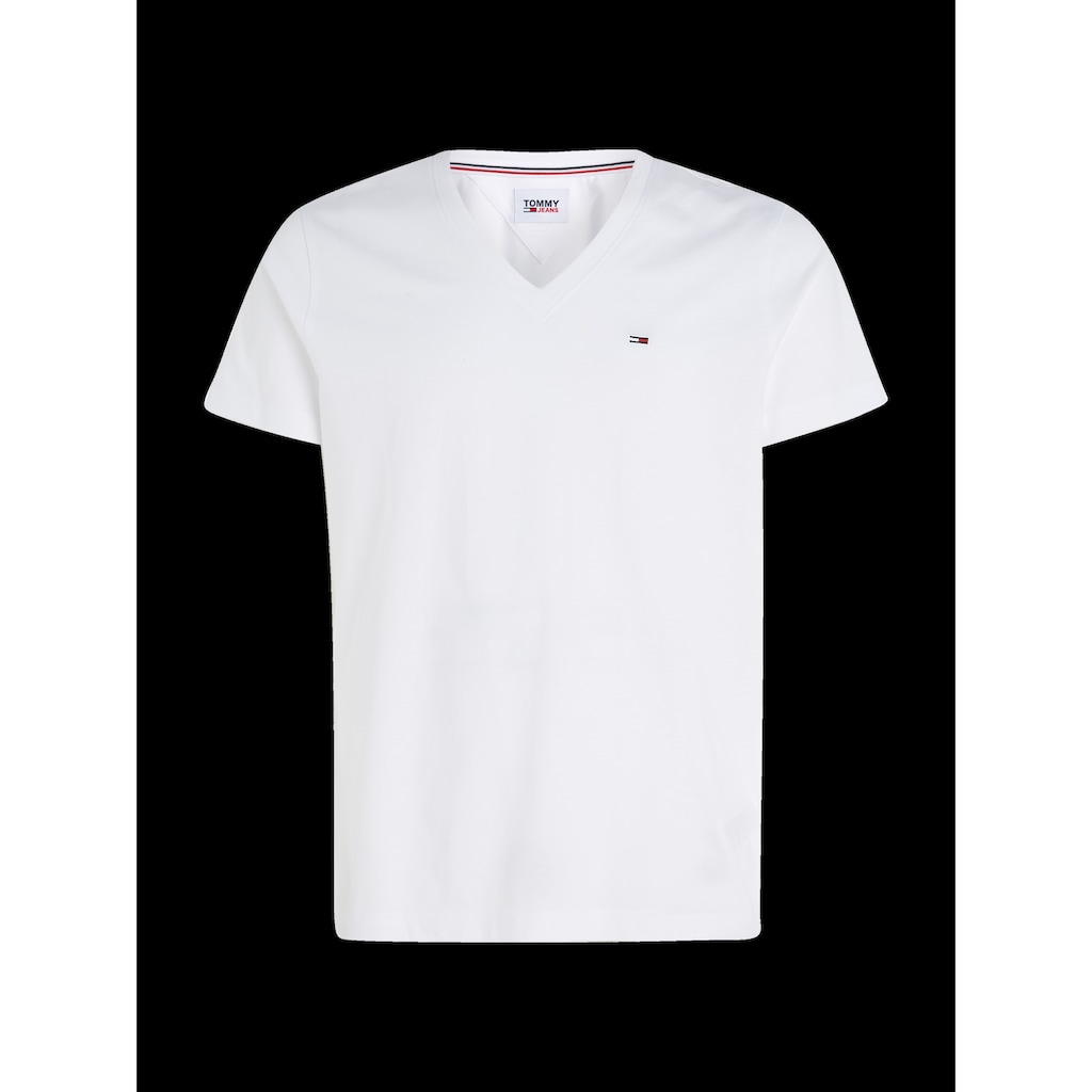 Tommy Jeans T-Shirt »TJM ORIGINAL JERSEY V NECK TEE«, mit V-Ausschnitt und dezenter Logo-Flag