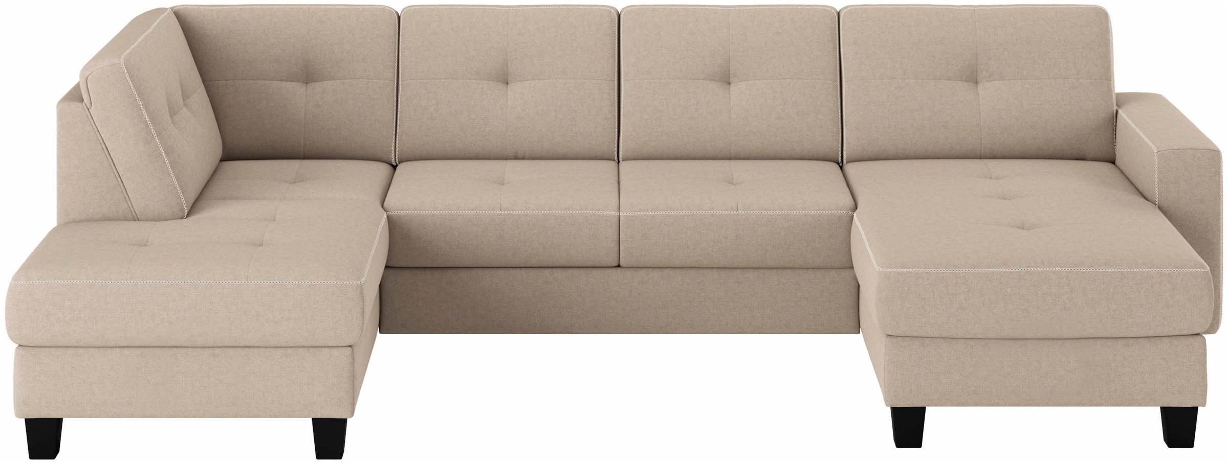 Places of Style Wohnlandschaft "Varese", Kreuznaht in beige günstig online kaufen
