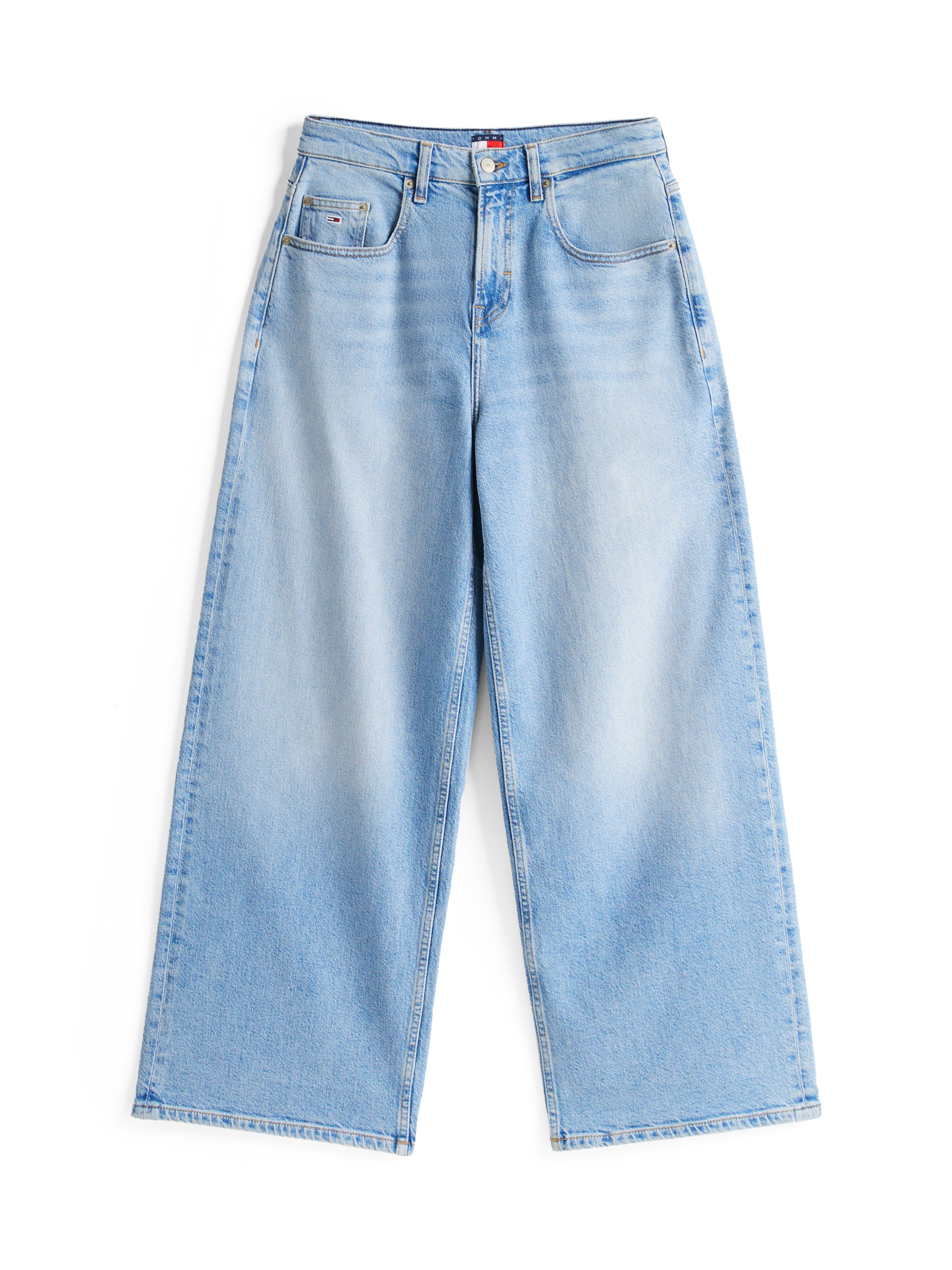 Tommy Jeans Loose-fit-Jeans »Charlie Mid Rise Lose Wide«, mit Logostickerei