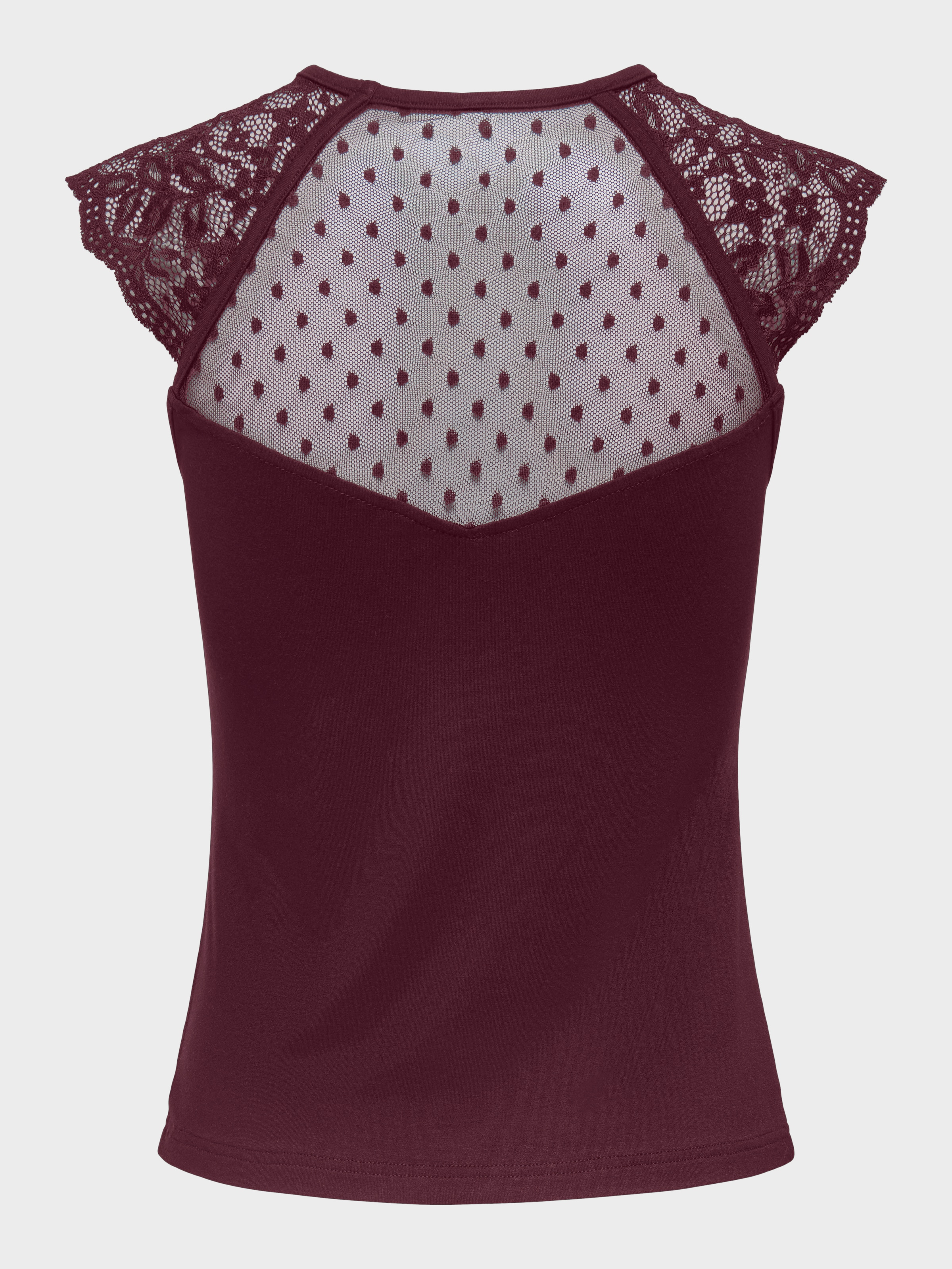 ONLY Spitzenshirt »ONLEMILIE S/L DETAIL TOP CS JRS« Viskosemischung, regular fit