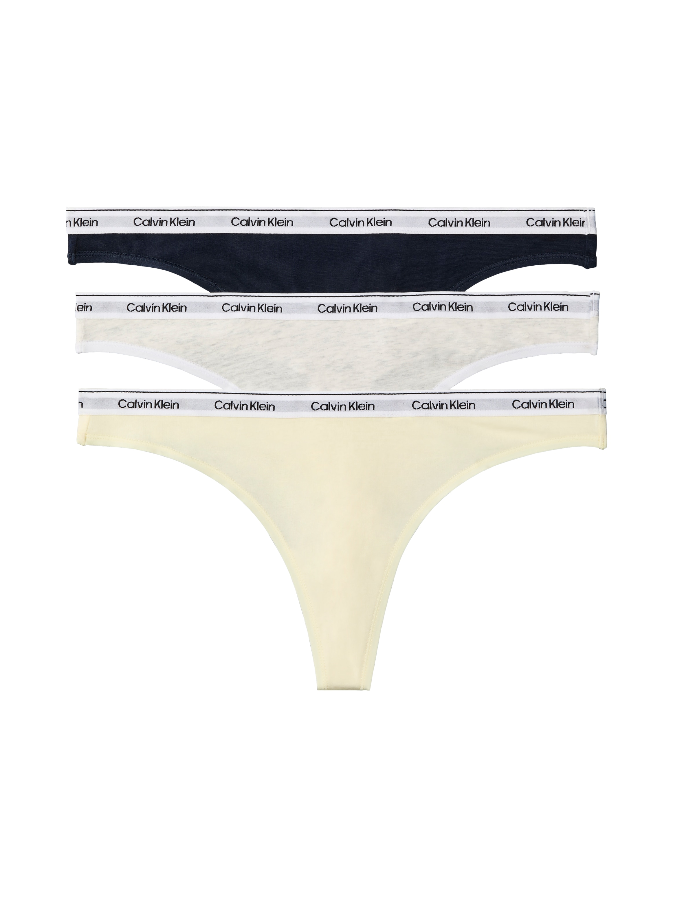 Calvin Klein Underwear Tanga "THONG 3PK" Packung, 3er-Pack, Körpernahe Passform mit elastischem Bund
