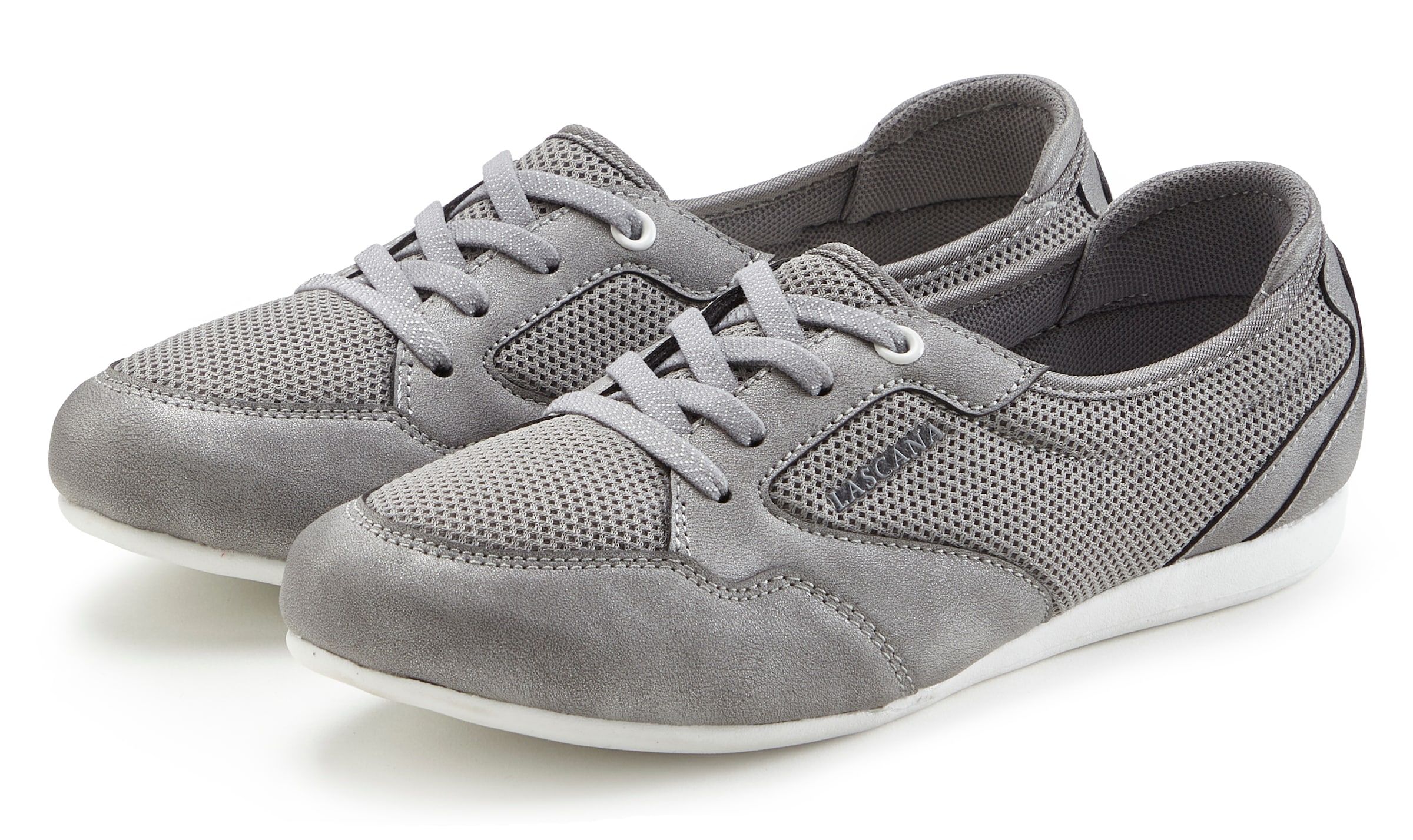 LASCANA Sneaker, Freizeitschuh, Halbschuh in modischer Mesh-Optik VEGAN