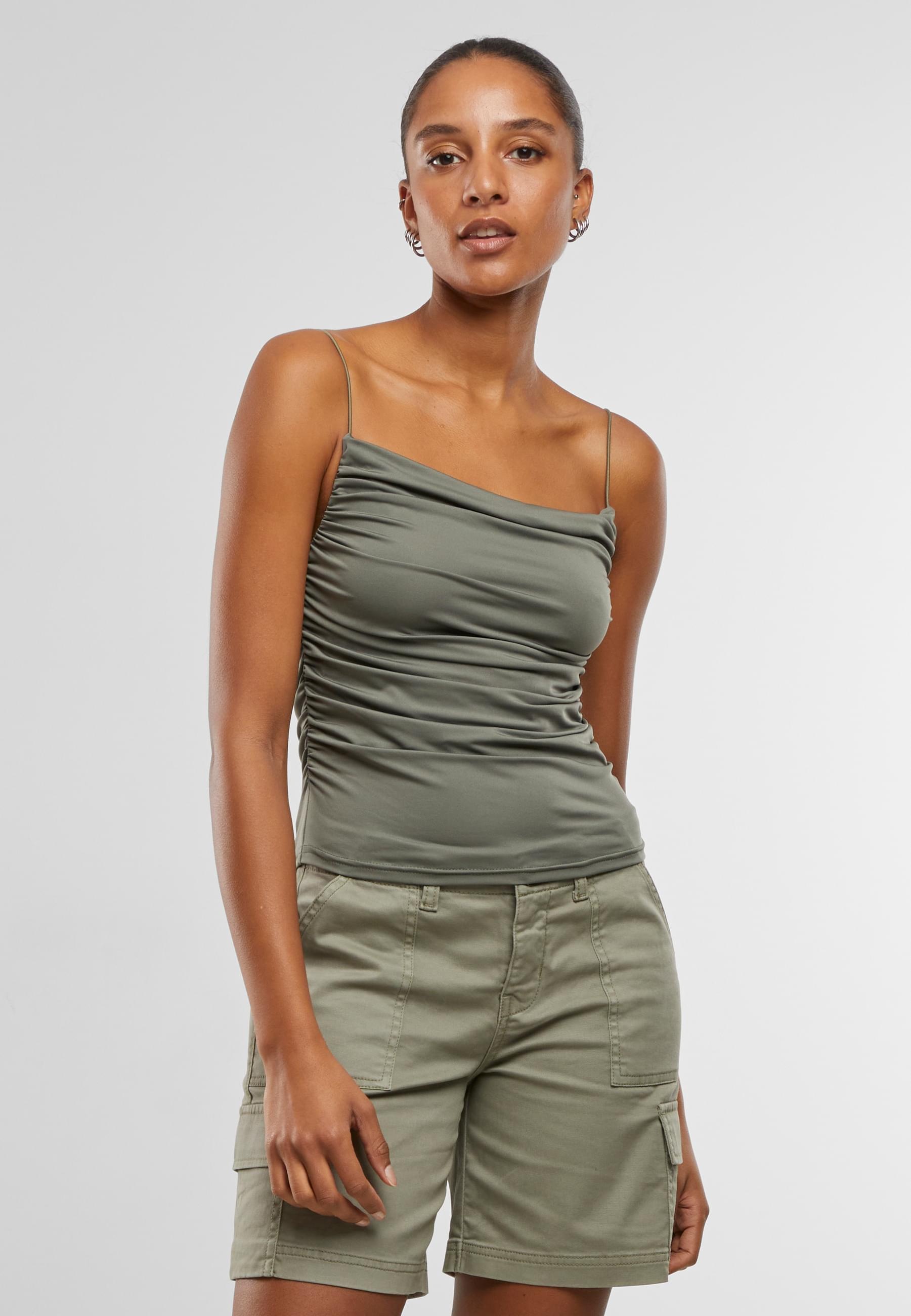 URBAN CLASSICS Muskelshirt »Urban Classics Ladies Waterfall Jersey Top«, (1 tlg.)