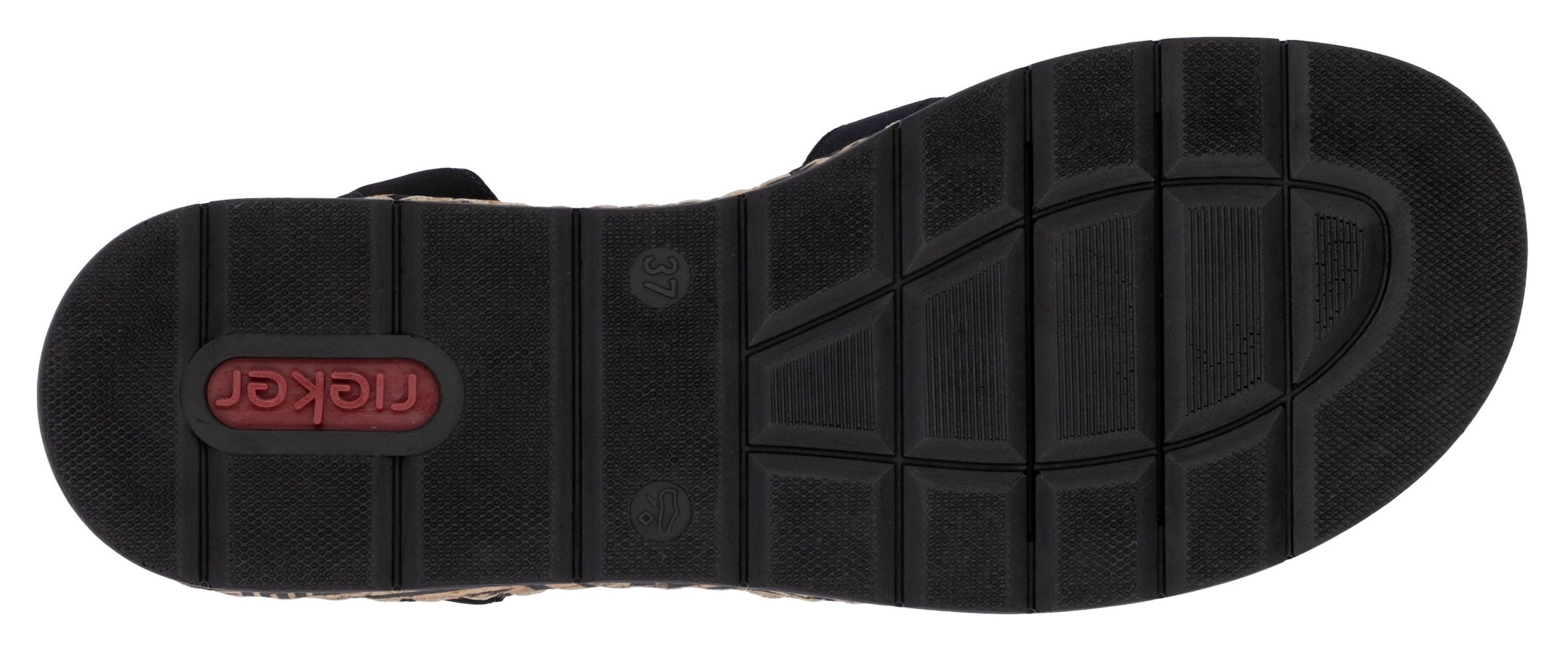 Rieker Plateausandaletten, Sommerschuh, Urlaubschuh, Sandalette mit dekorativem Schmuckelement