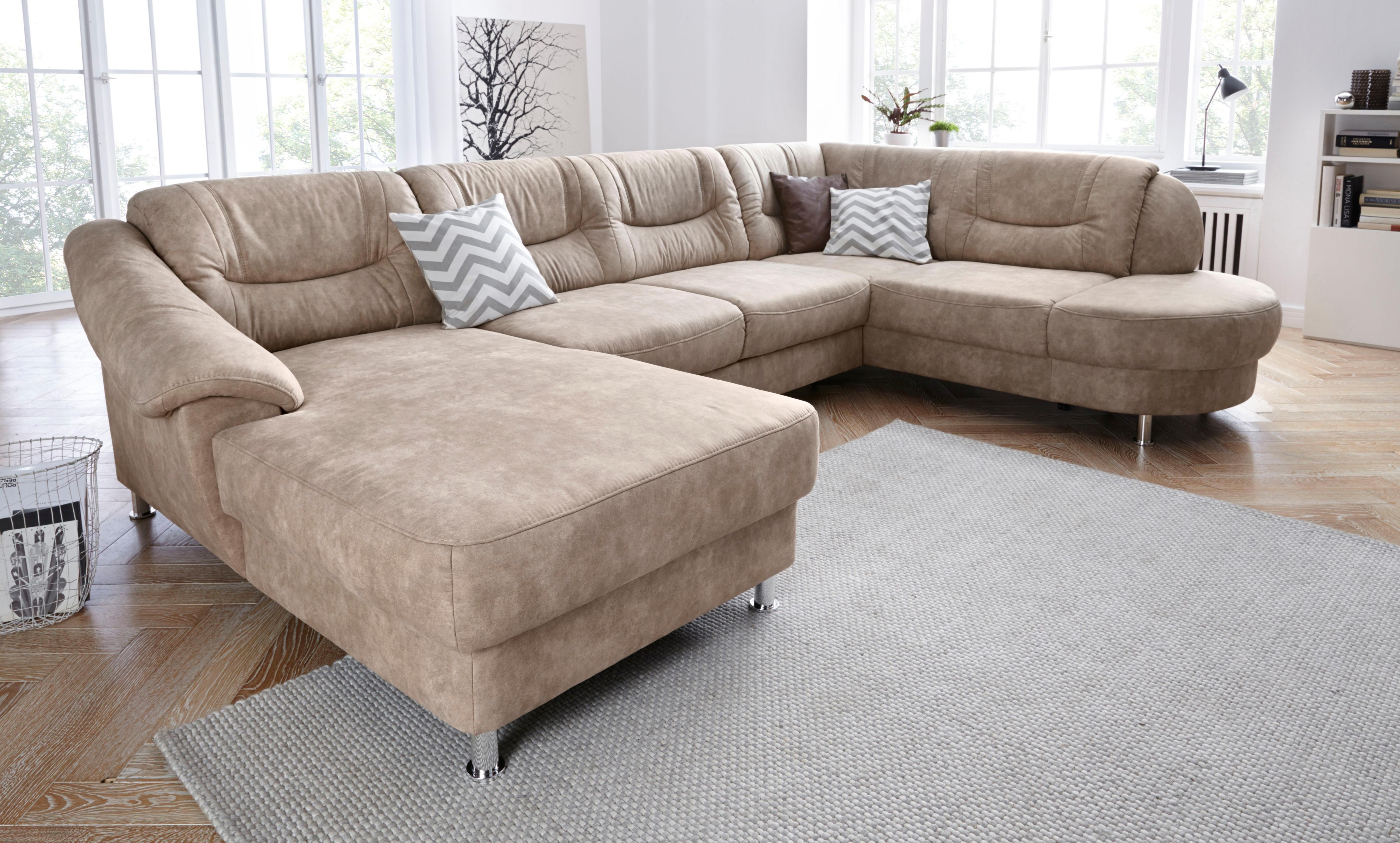 sit&more Wohnlandschaft "Salsa U-Form" mit Federkern, wahlweise mit Schlaffunktion