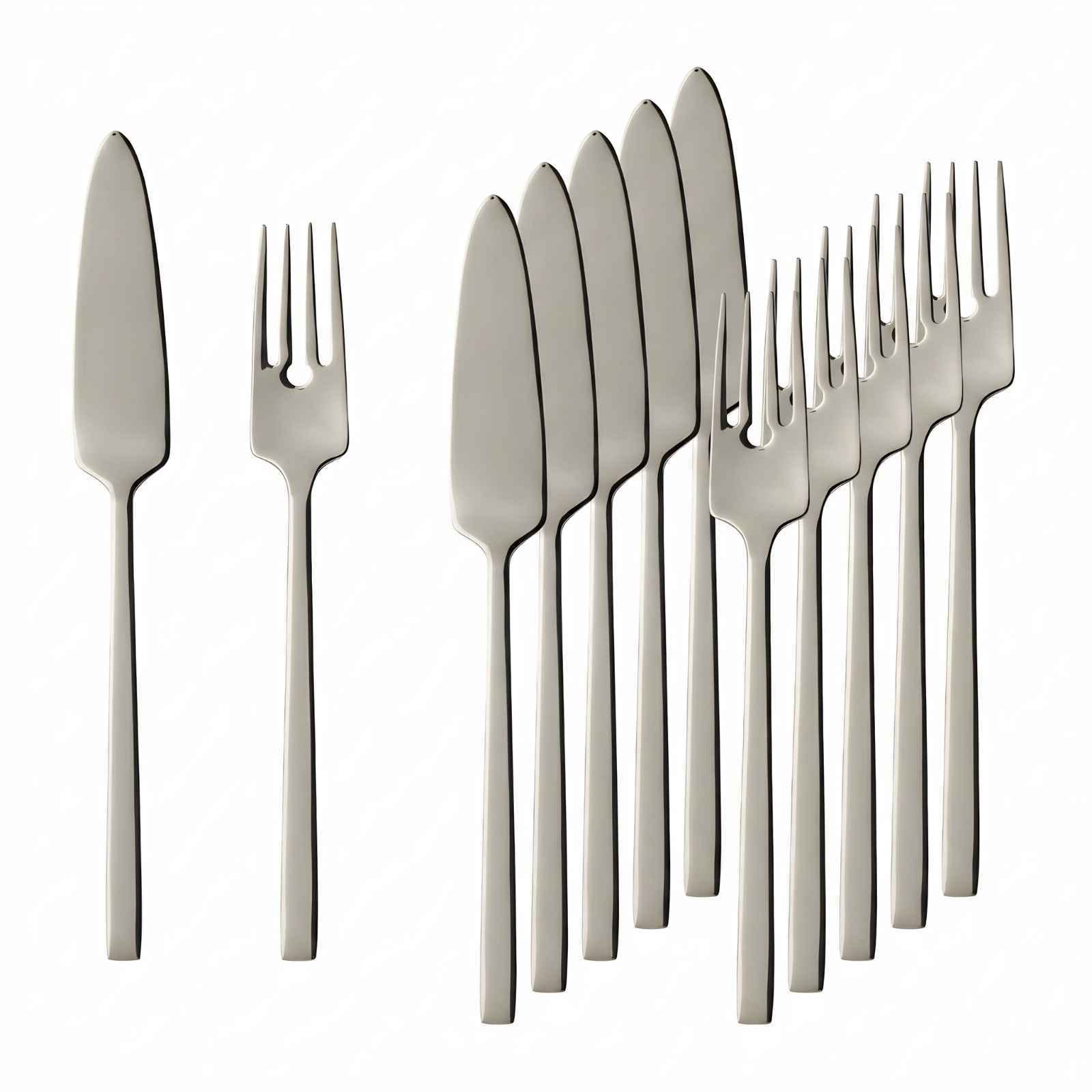 Villeroy & Boch Fischbesteck "Fischbesteck La Classica 6er Set silber" Spülmaschinenfest
