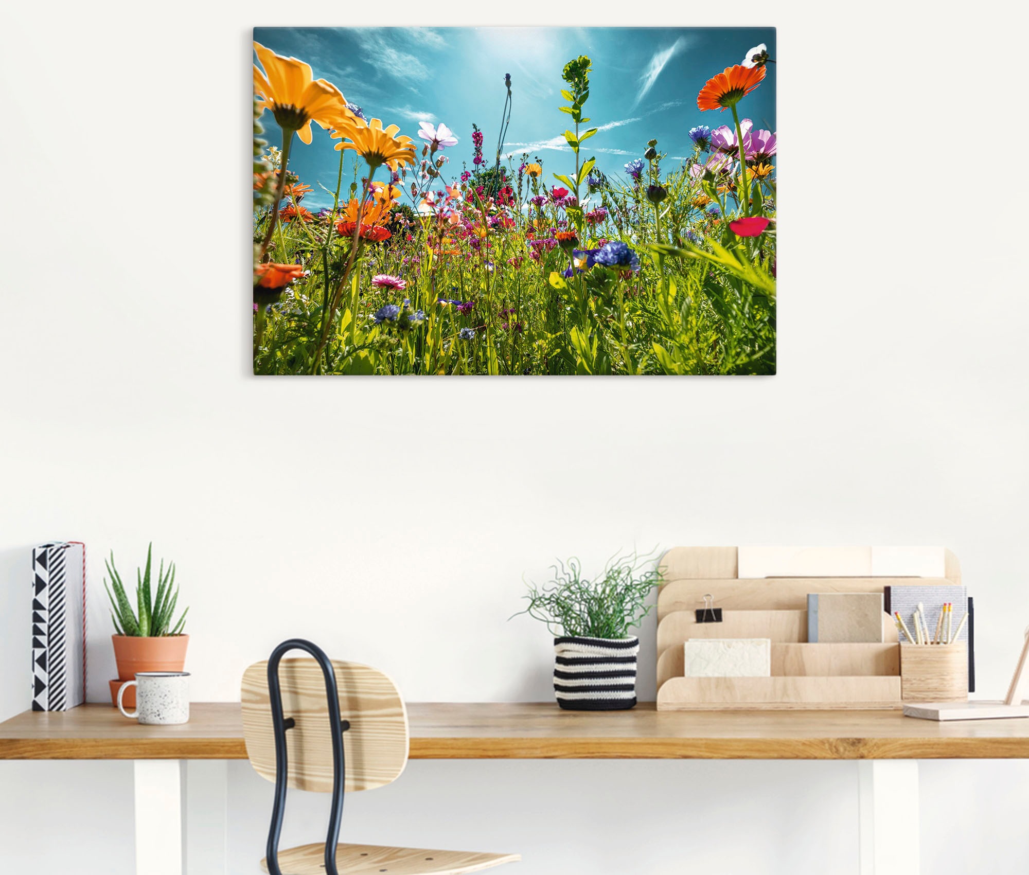 Artland Wandbild "Buntes Blumenfeld" Blumenwiese 1 Stk. tlg. als Alubild, L günstig online kaufen