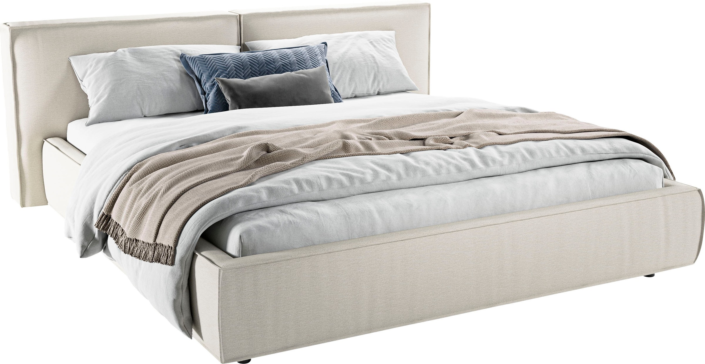 Home affaire Polsterbett "Adrina mit Biesenoptik, Feincord und Luxus-Microf günstig online kaufen