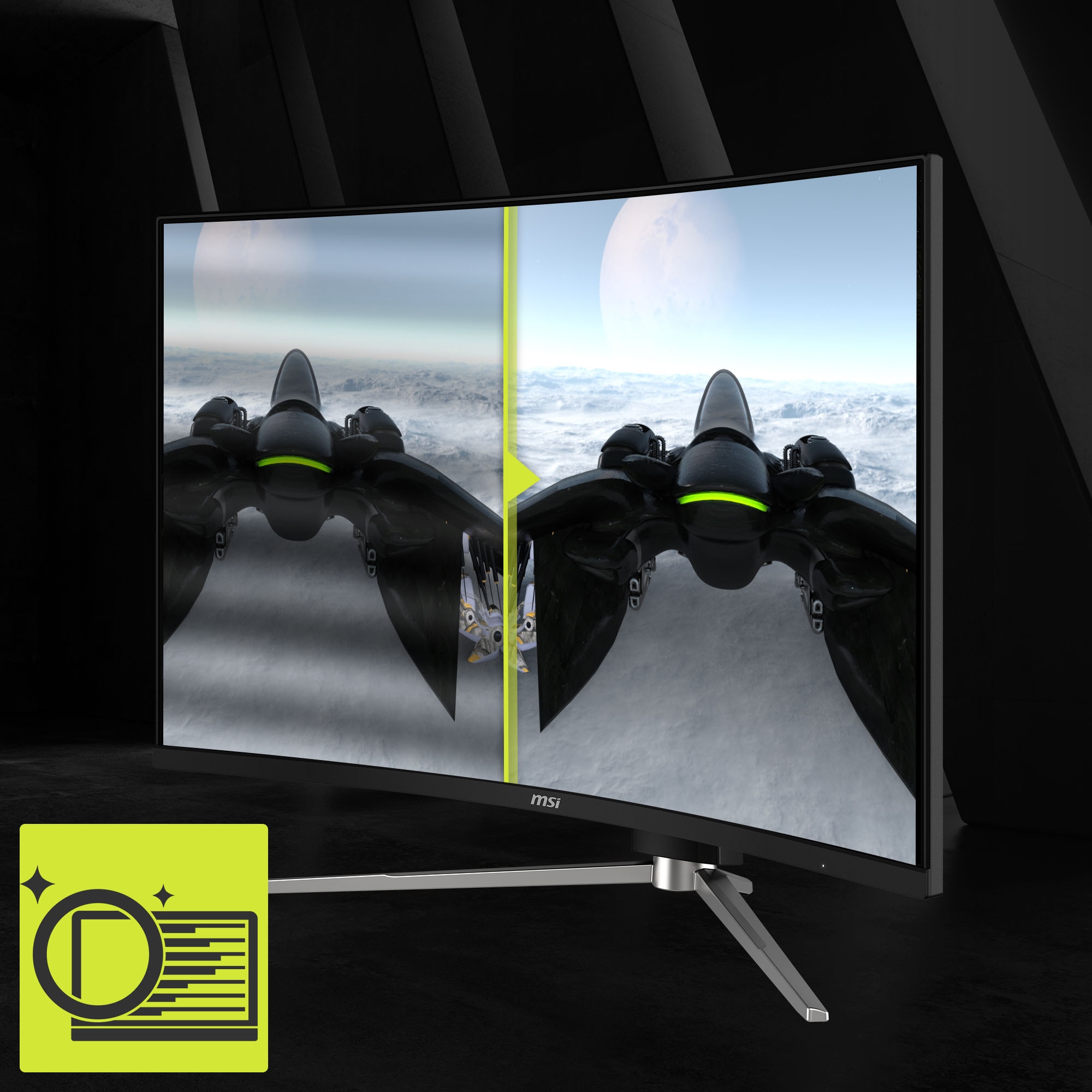 MSI Curved-Gaming-Monitor »MAG 325CQRF QD E2«, 80 cm/32 Zoll, 2560 x 1440 px, WQHD, 0,5 ms Reaktionszeit, 180 Hz, 5-Wege Joystick Navigation
