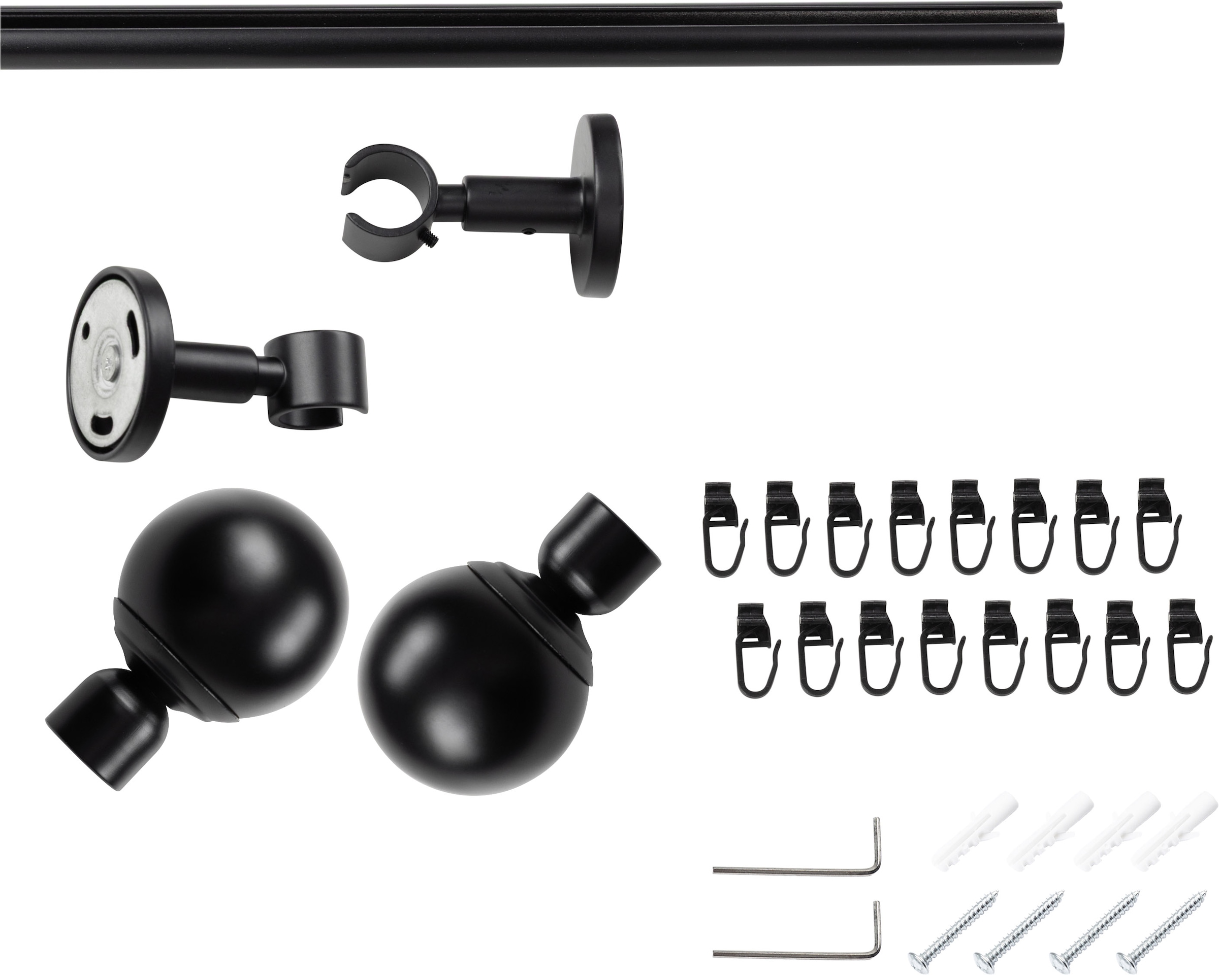 SN DECO GROUP Gardinenstange »Gardinenstange Innenlauf Reims Ø 19 mm, 1-läufig, Fixmaß, verschraubt« Ø 19 mm Fixmaß;kürzbar