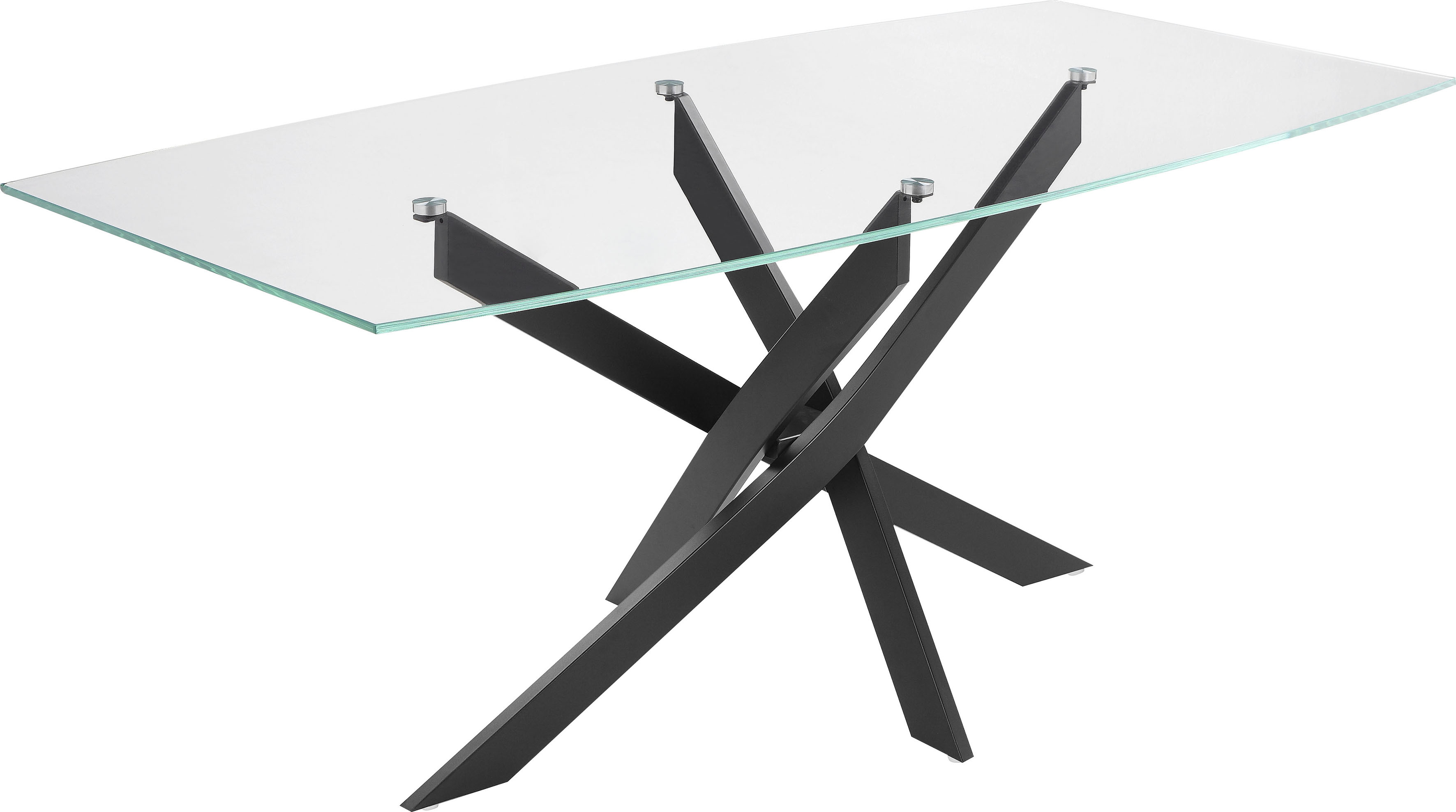 Thumbnail - INOSIGN Esstisch "Kairi, TOPSELLER, OTTOs Choice" Glastischplatte, pulverbeschichtetem Metallgestell, zwei Tischbreiten