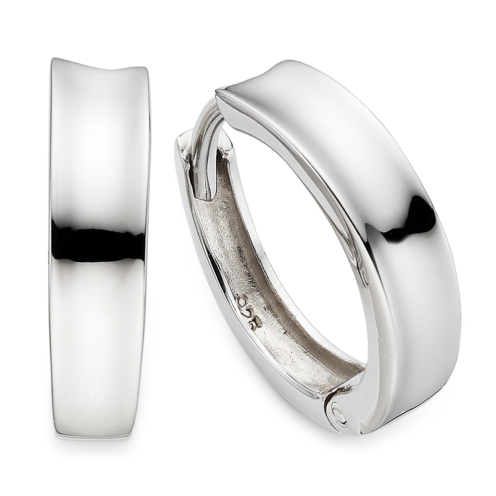 Paar Creolen BRUNO BANANI "Schmuck Geschenk Silbercreolen", silberfarben, Ohrringe, Damen, 14mm, Silber 925 (Sterlingsilber)