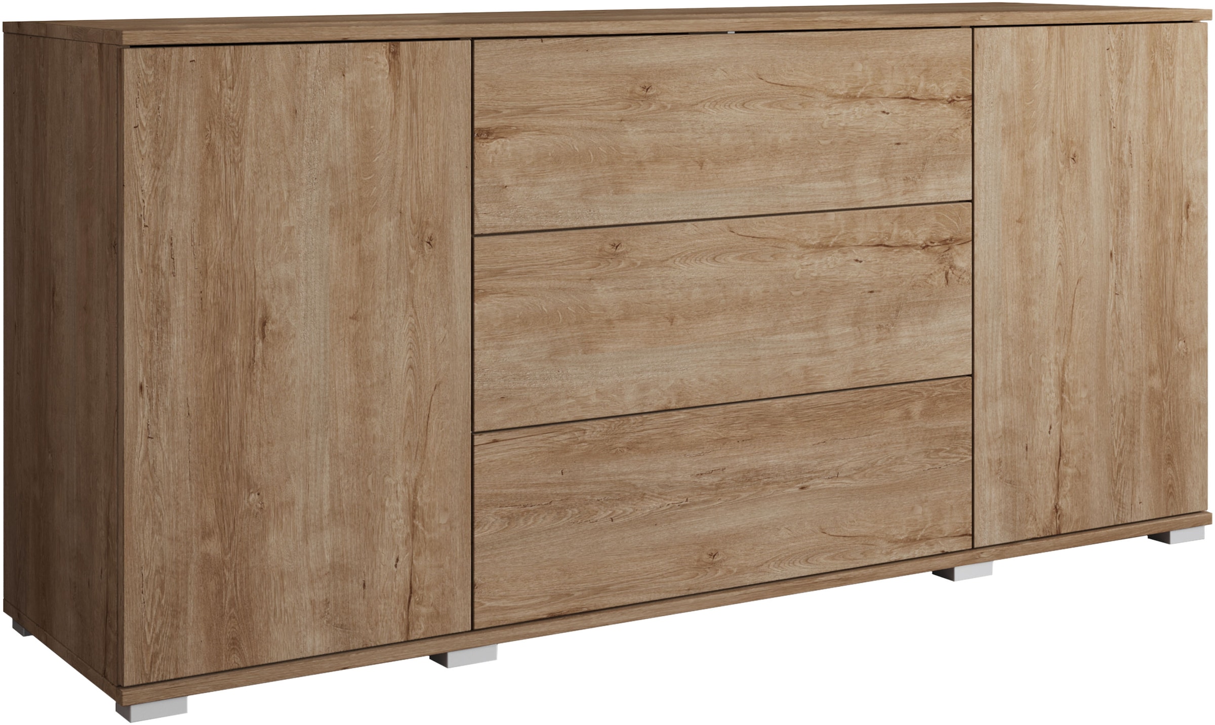 INOSIGN Sideboard »Kenia«, (1 St.), Modernes Sideboard mit 3 Schubladen und 4 Fächern, Breite 150 cm