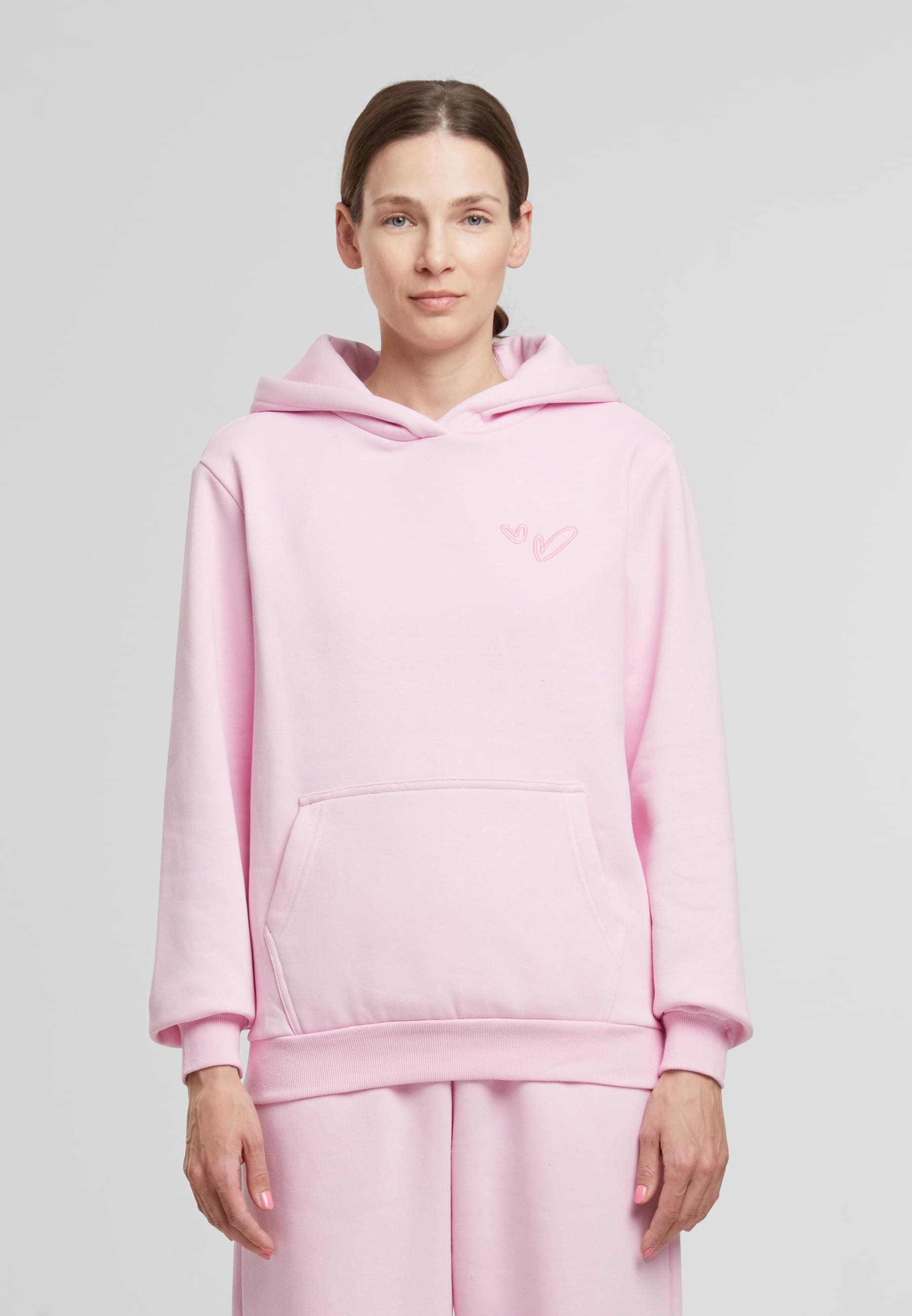 Miss Tee Kapuzenpullover »Miss Tee Heart Signs EMB Ladies Fluffy Hoody« 1 Stk.