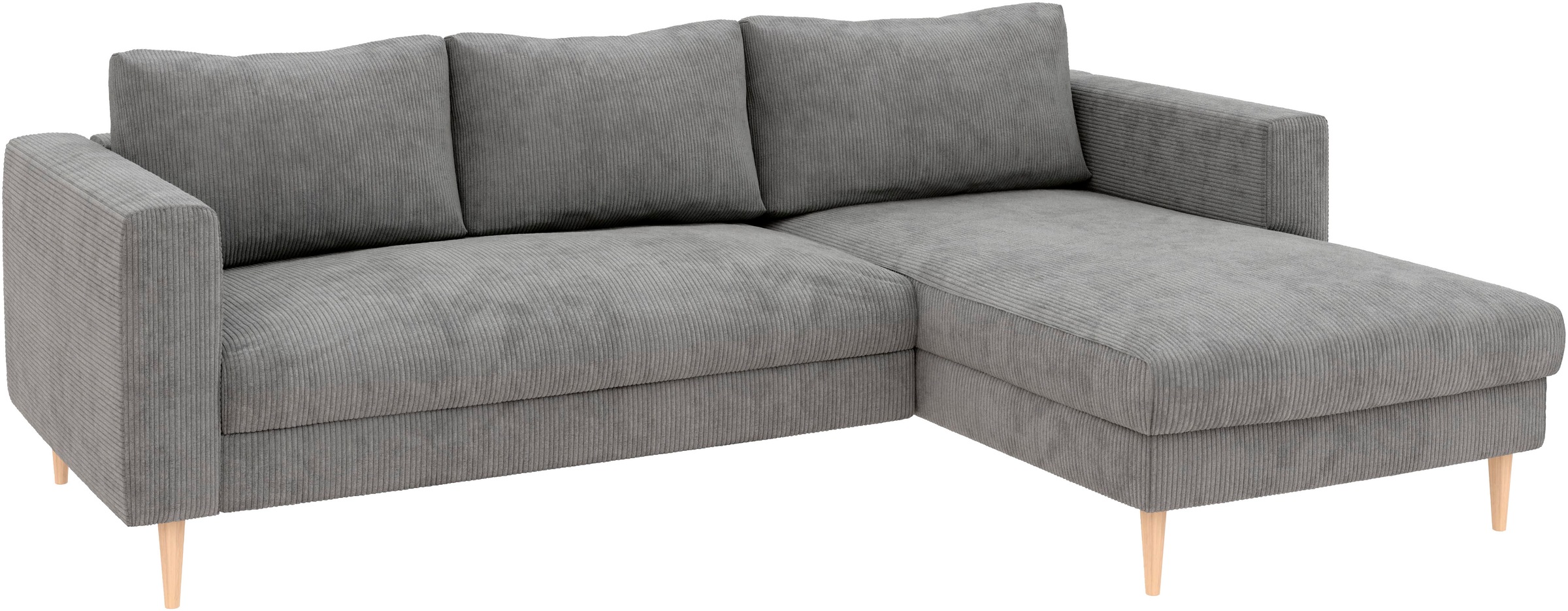 TRENDMANUFAKTUR Ecksofa »Amazing, Couch wahlweise mit Schlaffunktion & Bettkasten, auch in Cord« Recamiere beidseitig montierbar, Sofa in L-Form, 232 cm