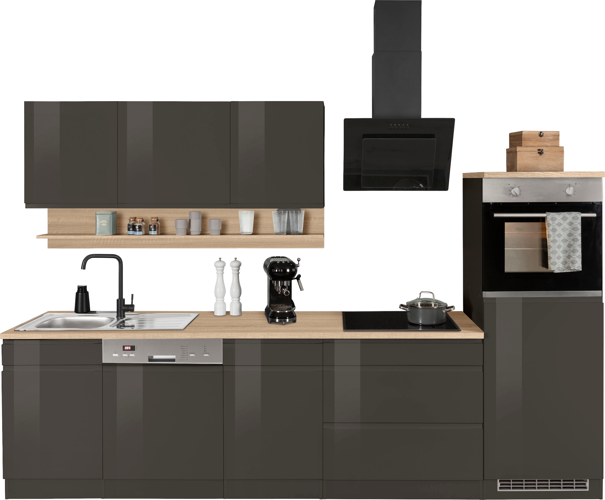 HELD MÖBEL Küchenzeile "Virginia", Breite 300 cm, wahlweise mit Induktion günstig online kaufen