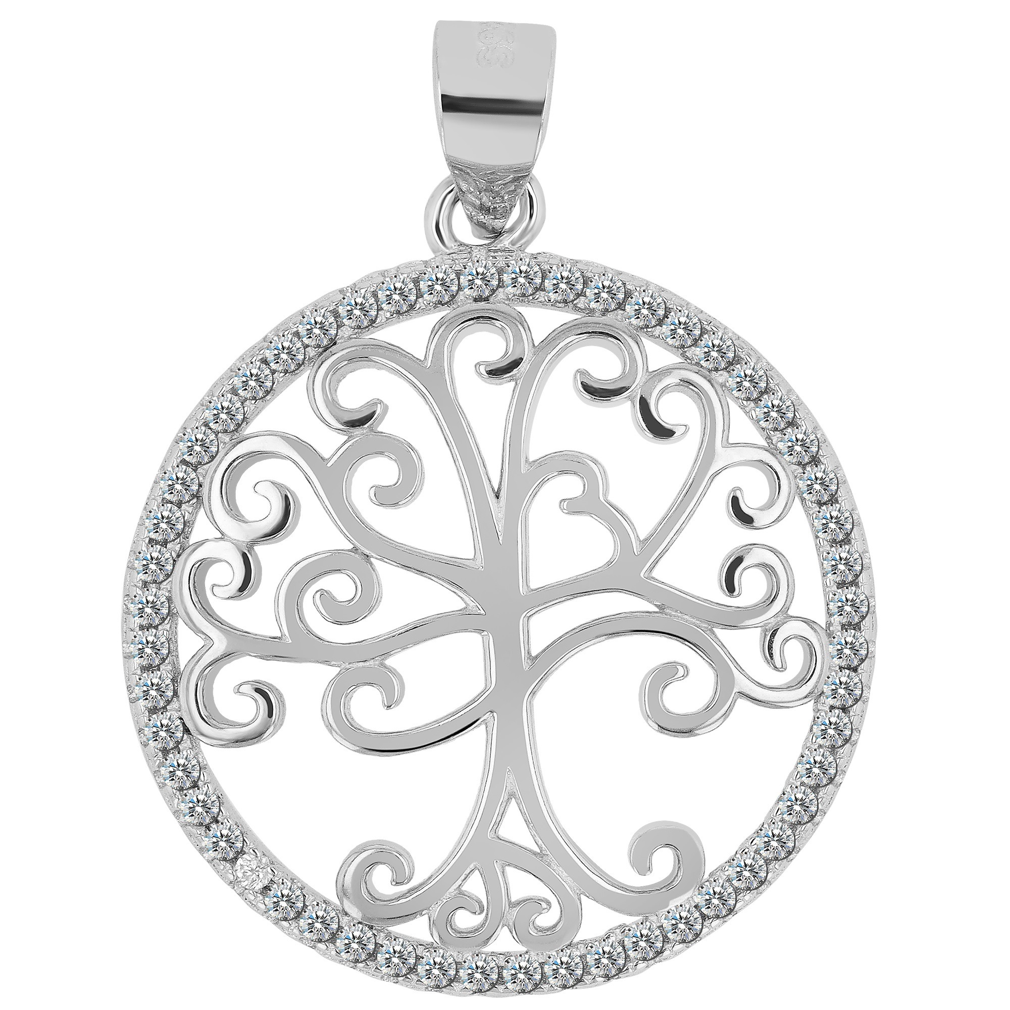 Kettenanhänger »Anhänger Lebensbaum aus 925 Silber mit Zirkonia«