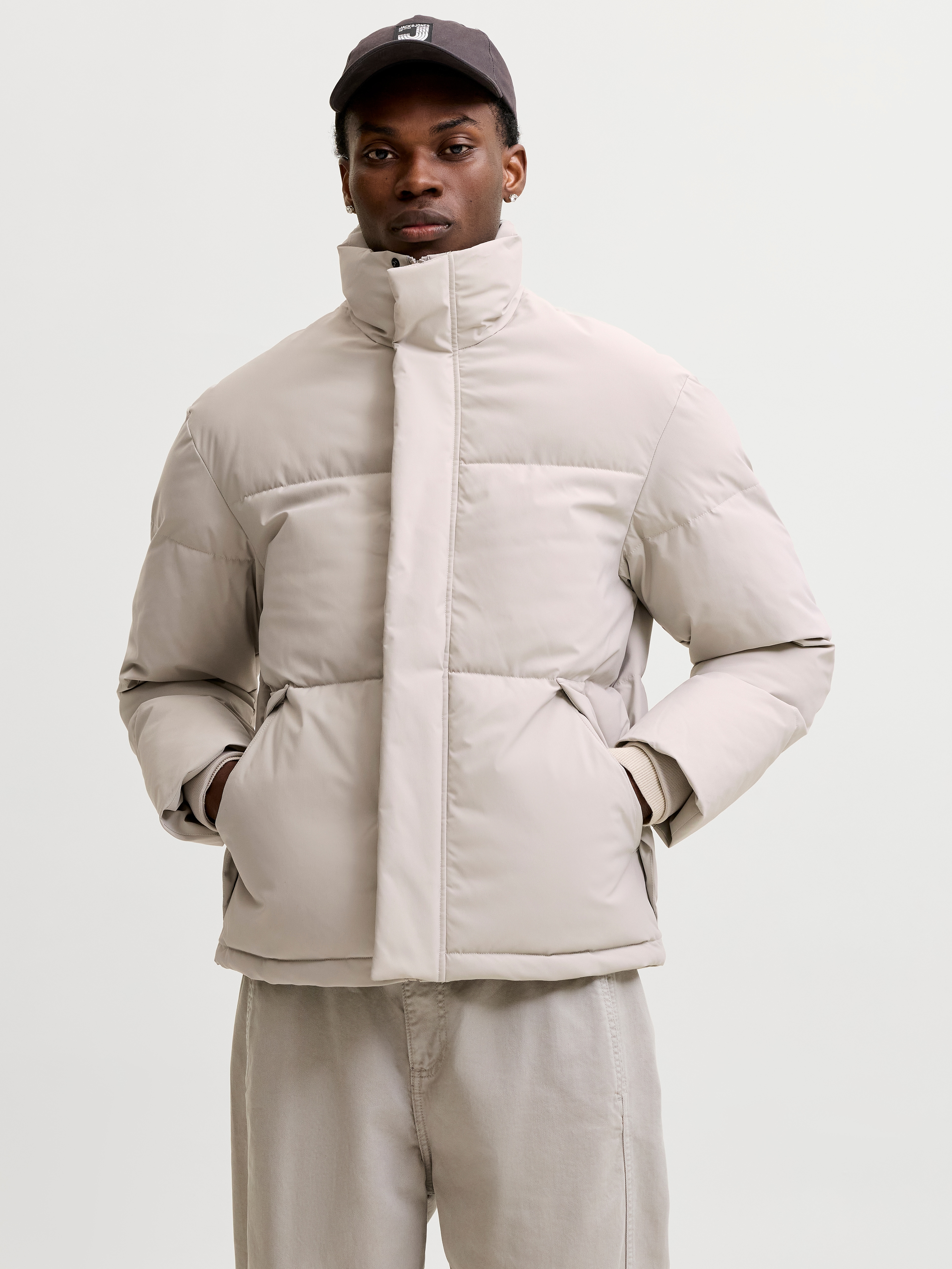 Jack & Jones Steppjacke "JJESOHO PUFFER COLLAR AW26 SN" Kunstfaser, regular fit