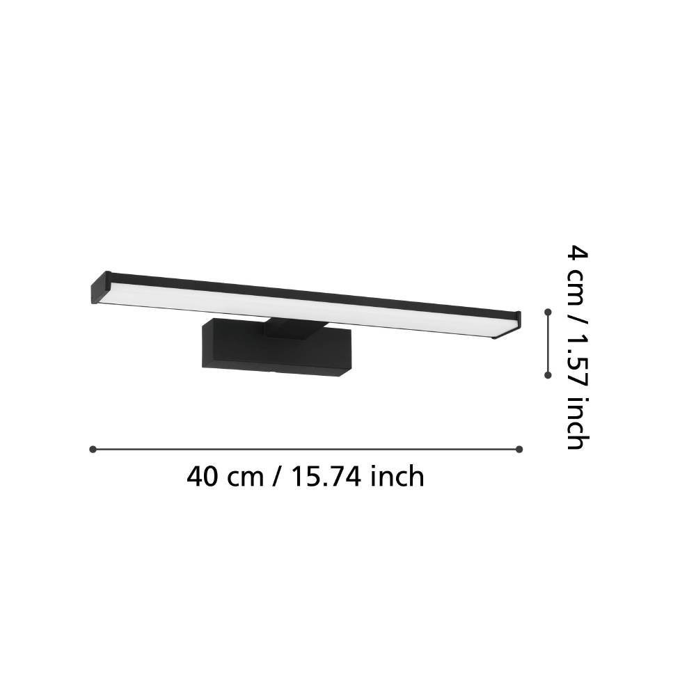EGLO Spiegelleuchte »PANDELLA 1«, 1 flammig, Leuchtmittel LED-Modul | LED wechselbar, Wandleuchte, LED Spiegelleuchte, Lampe in Schwarz, Weiß, IP44, L 40 cm